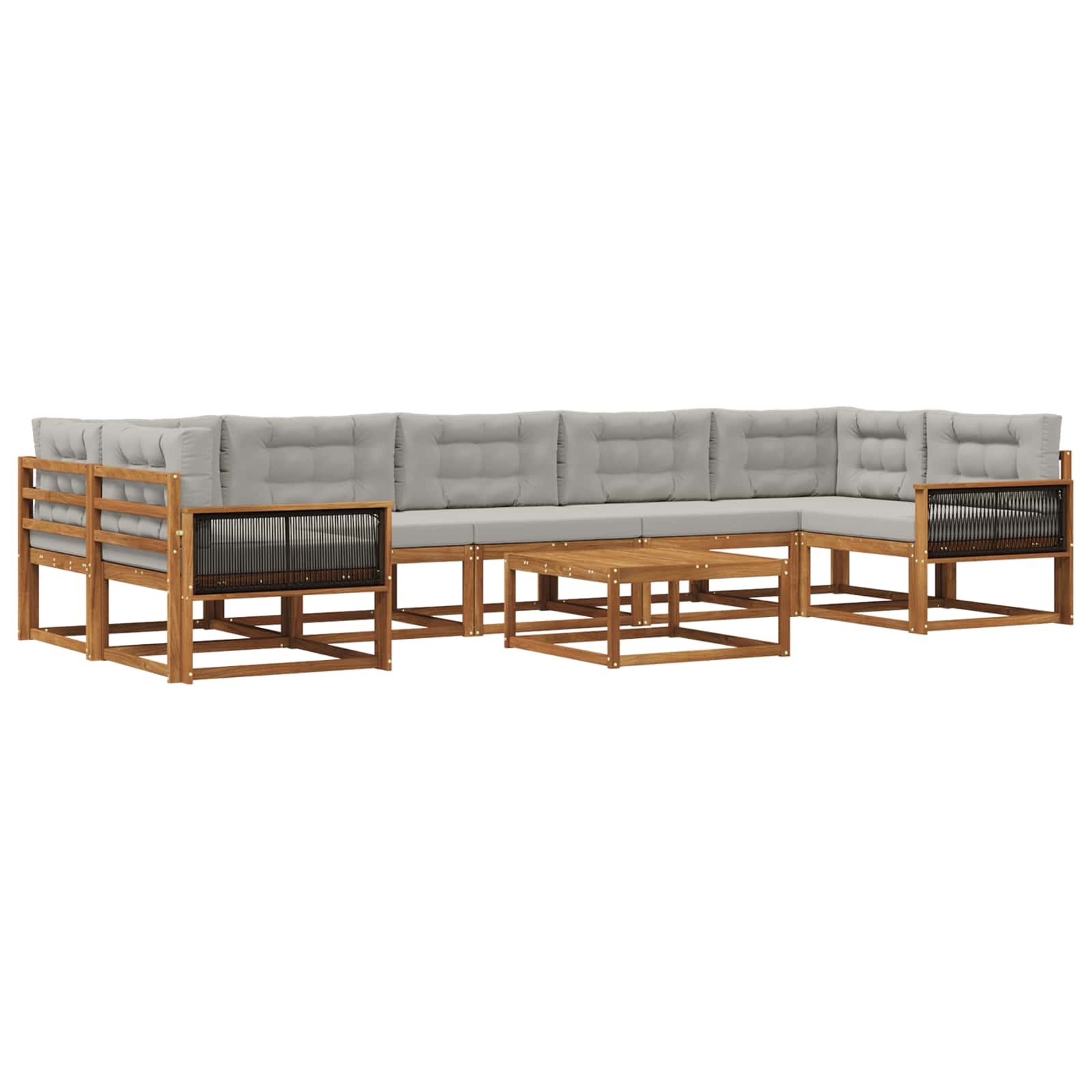 vidaXL Buiten bankenset 8 pcs Naturel Massief Acaciahout