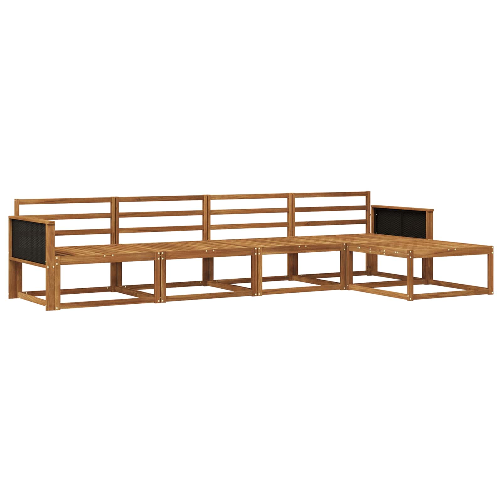 vidaXL Buiten bankenset 5 pcs Naturel Massief Acaciahout