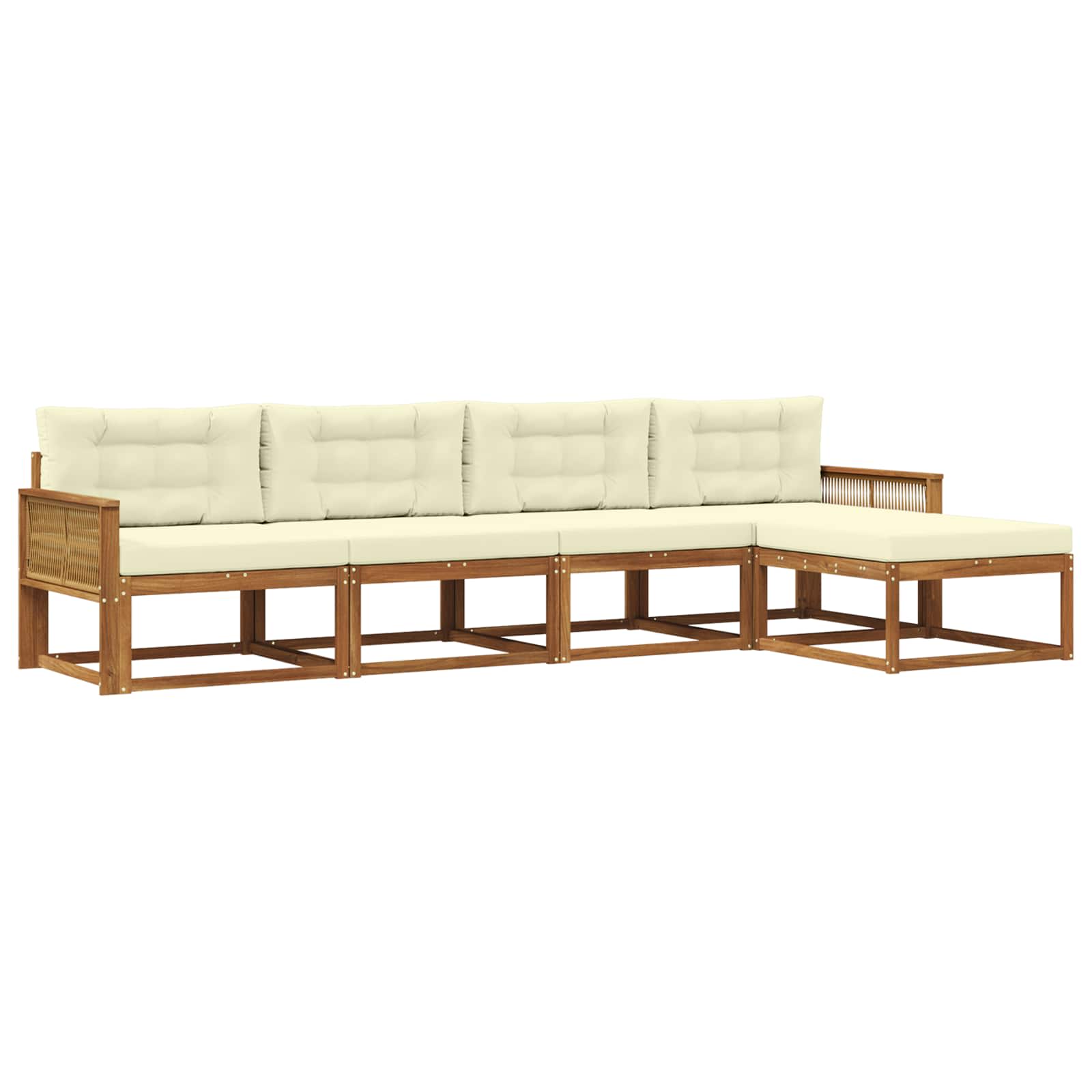 vidaXL Buiten bankenset 5 pcs Naturel Massief Acaciahout