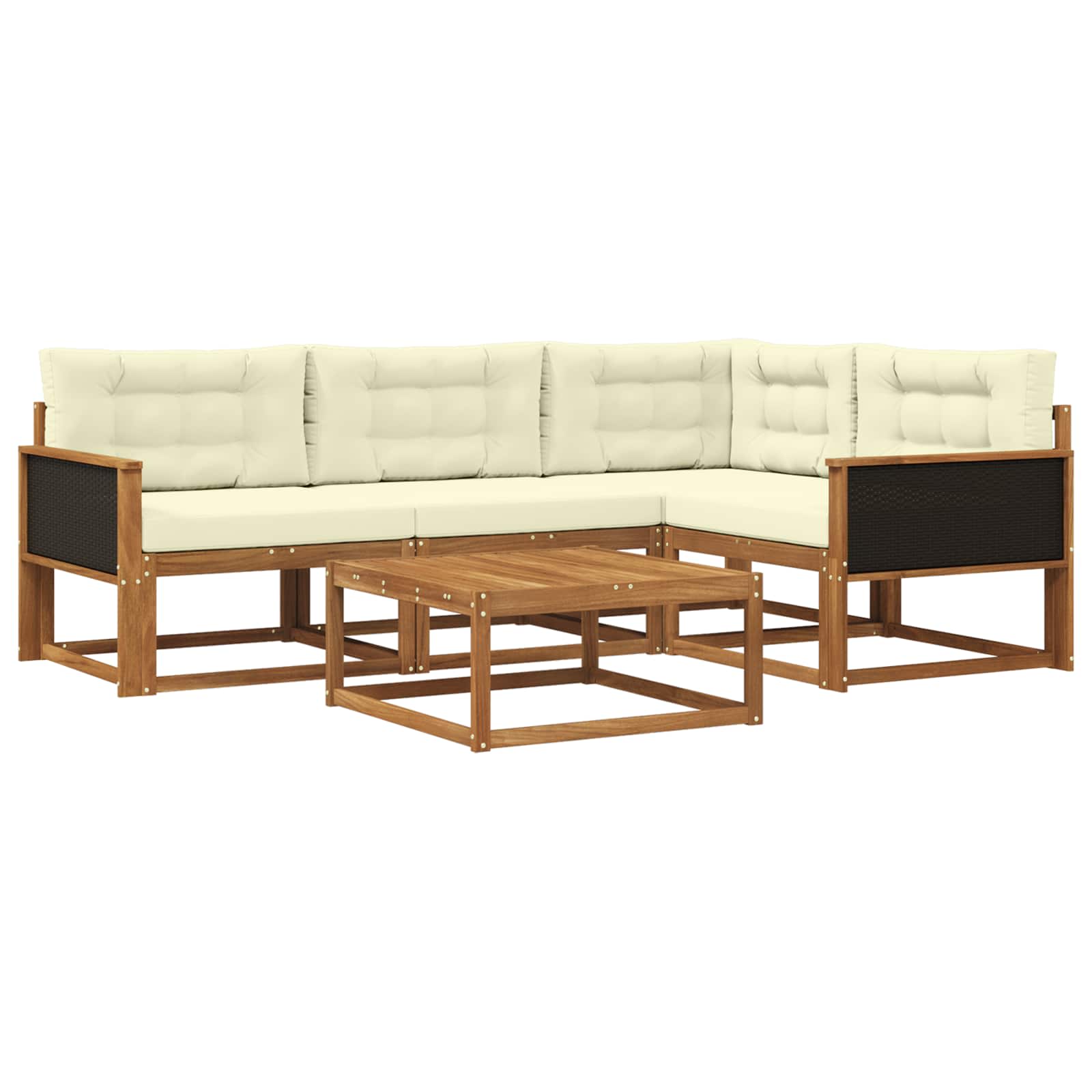 vidaXL Buiten bankenset 5 pcs Naturel Massief Acaciahout