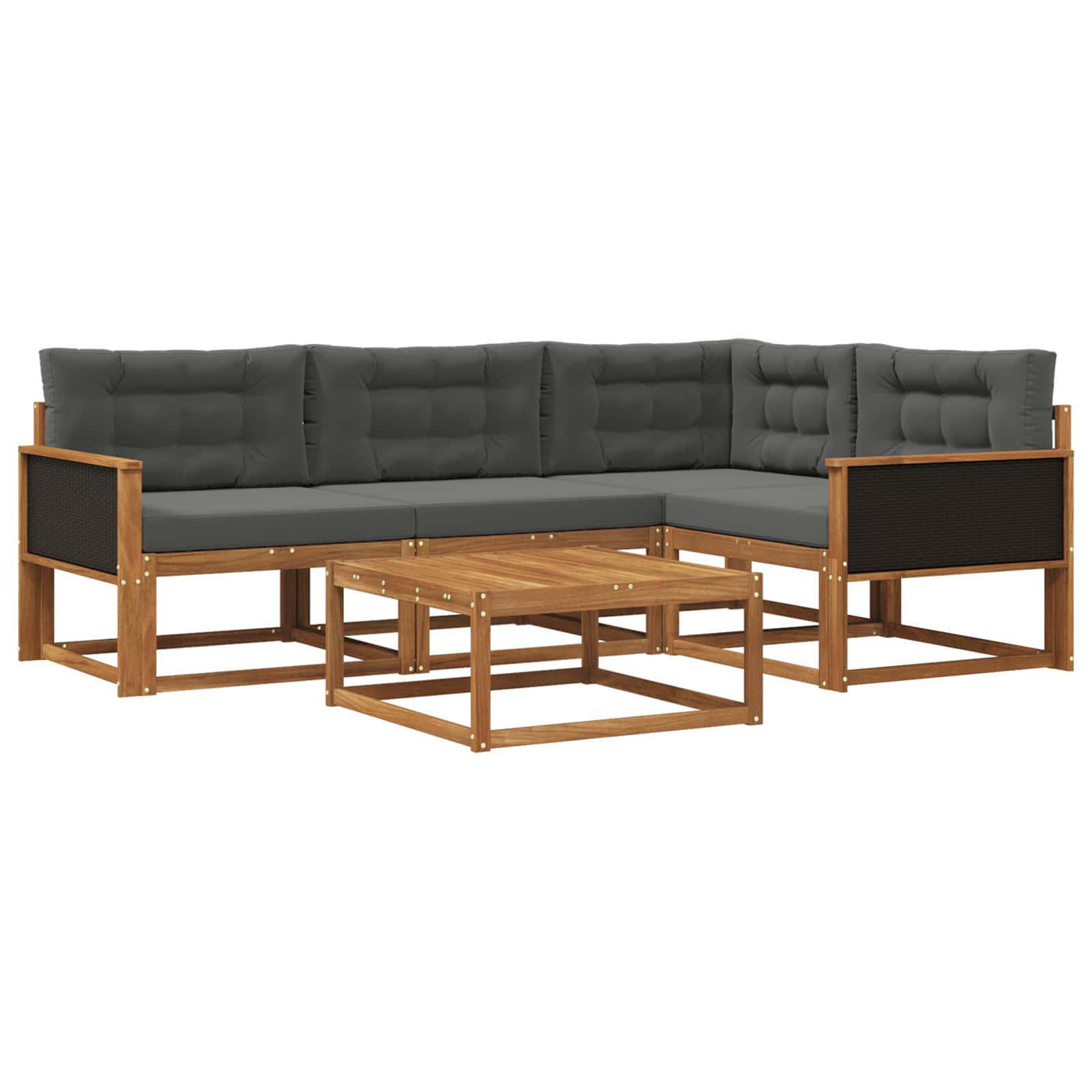 vidaXL Buiten bankenset 5 pcs Naturel Massief Acaciahout