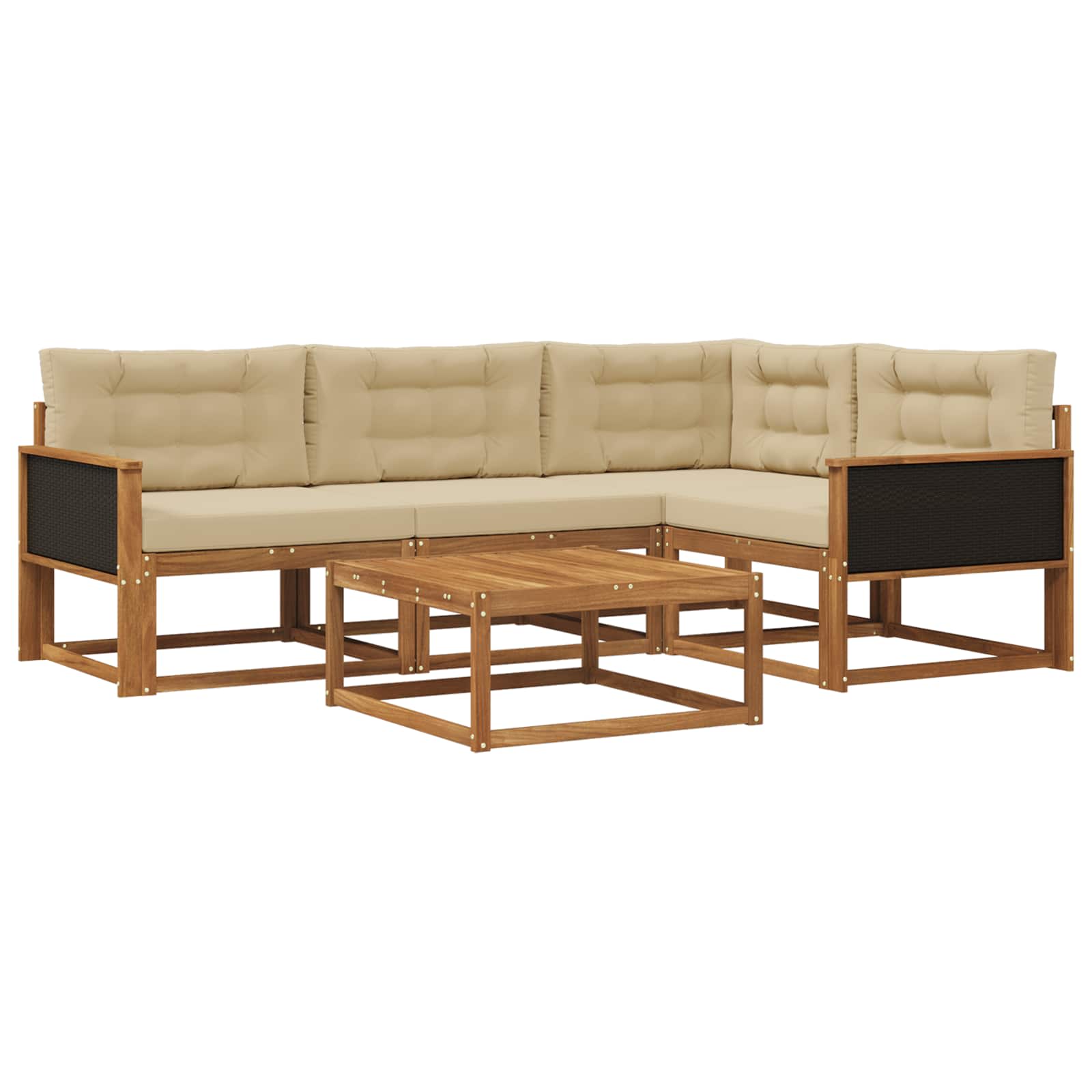 vidaXL Buiten bankenset 5 pcs Naturel Massief Acaciahout