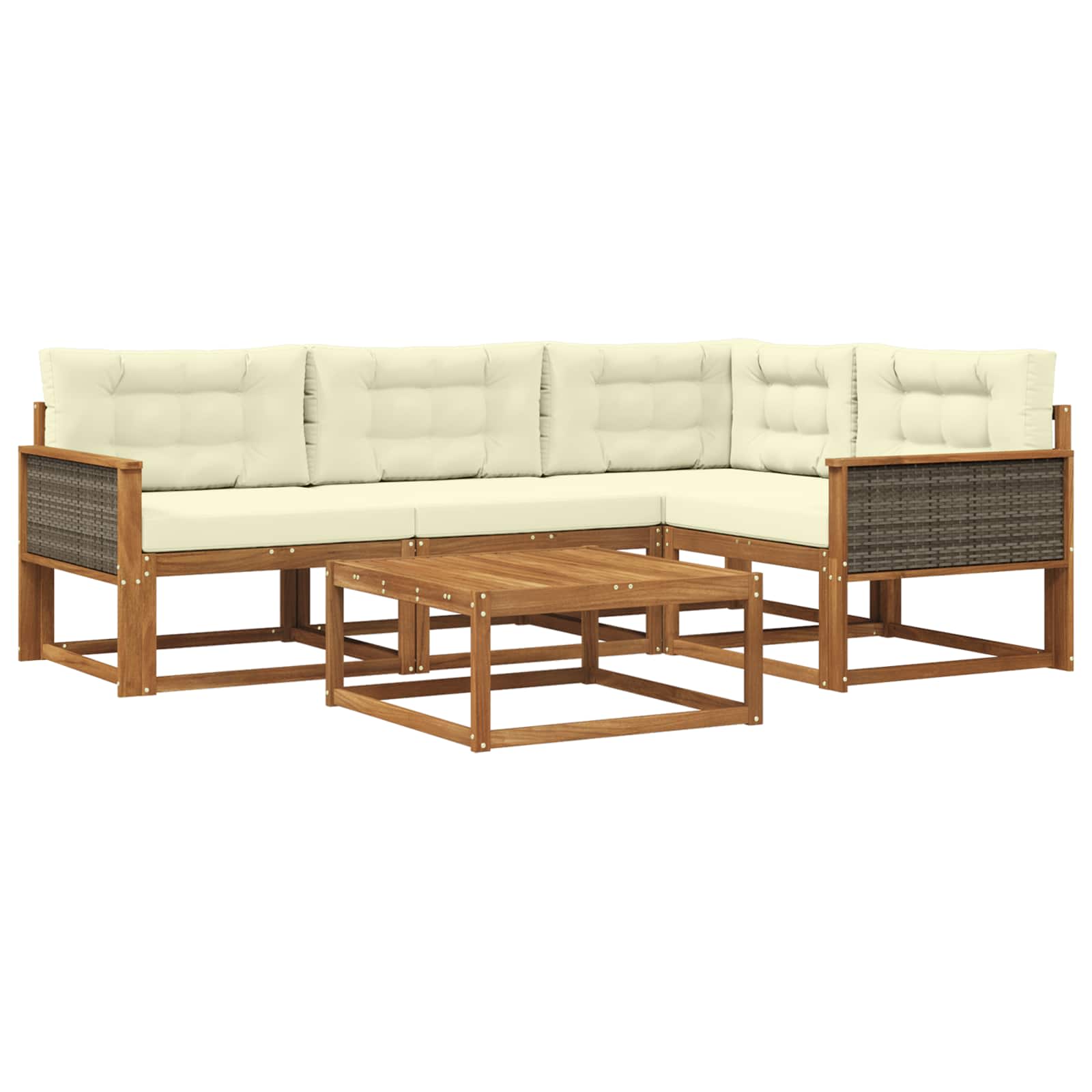 vidaXL Buiten bankenset 5 pcs Naturel Massief Acaciahout