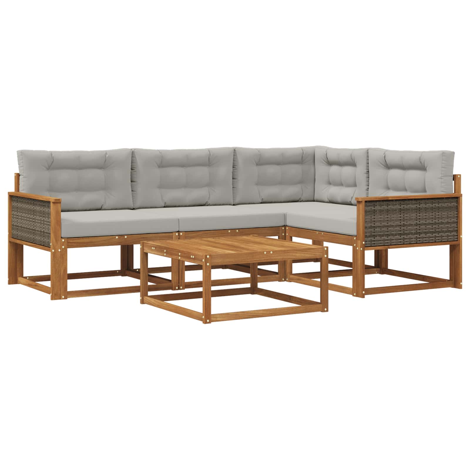 vidaXL Buiten bankenset 5 pcs Naturel Massief Acaciahout