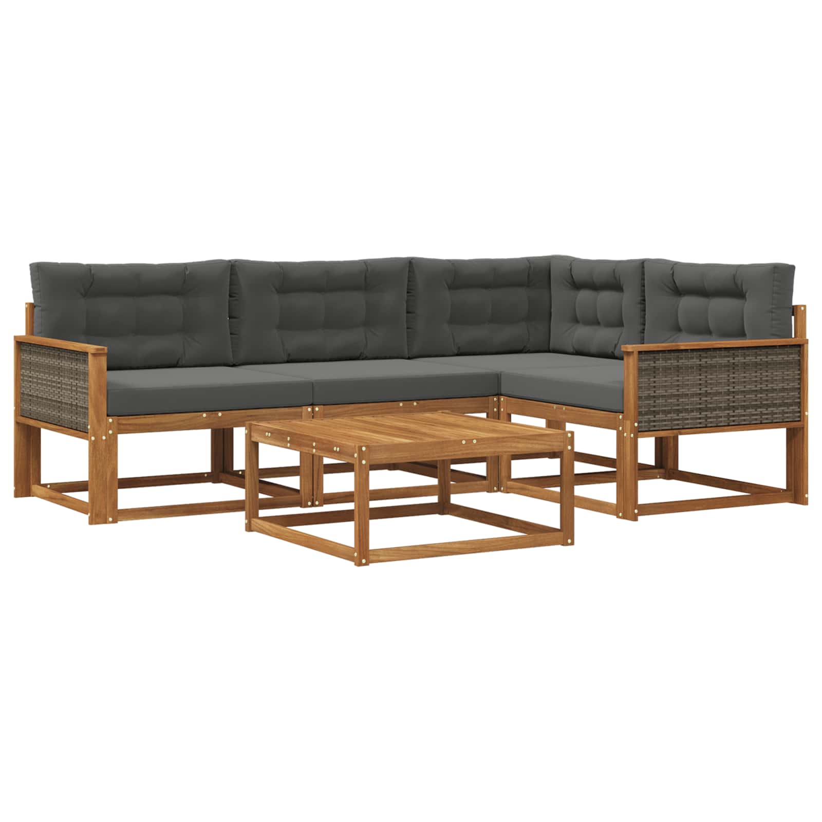 vidaXL Buiten bankenset 5 pcs Naturel Massief Acaciahout