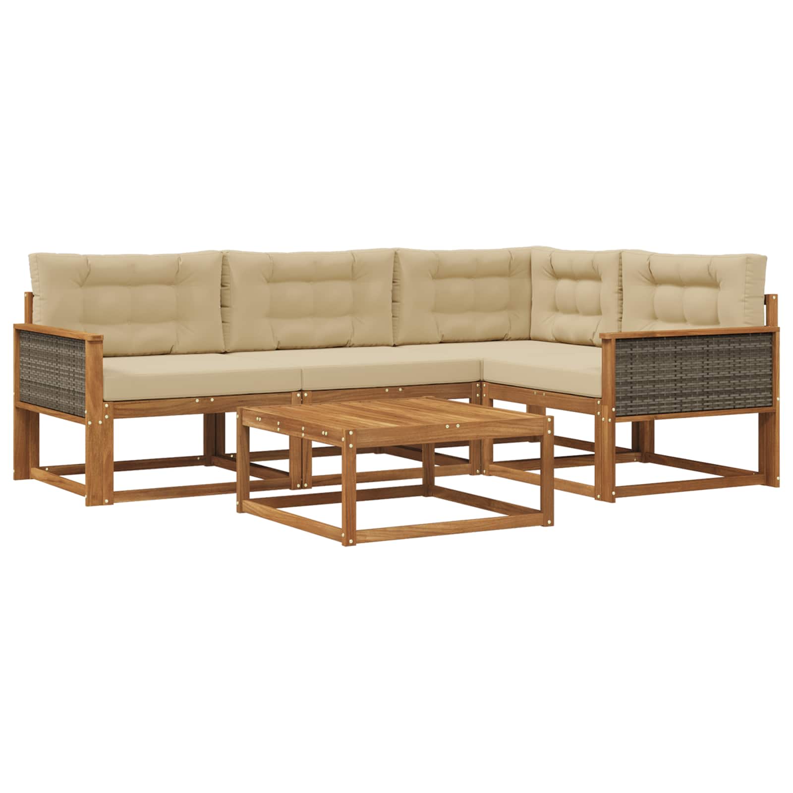 vidaXL Buiten bankenset 5 pcs Naturel Massief Acaciahout