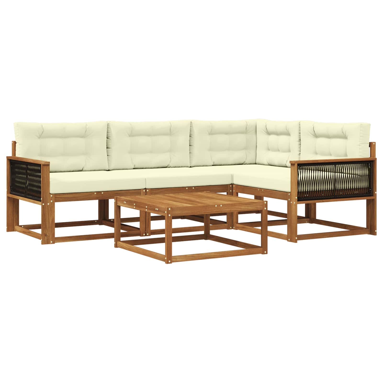 vidaXL Buiten bankenset 5 pcs Naturel Massief Acaciahout