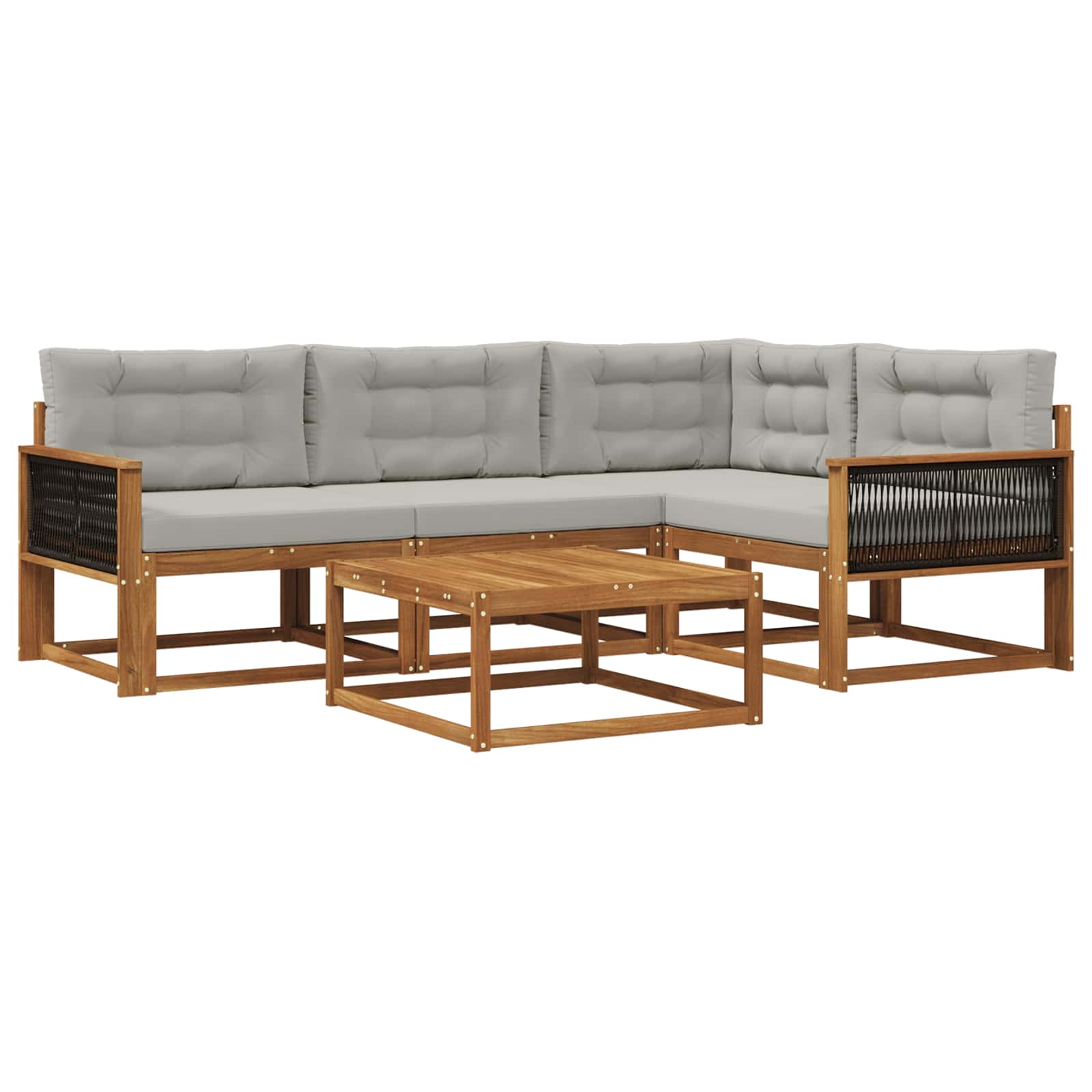 vidaXL Buiten bankenset 5 pcs Naturel Massief Acaciahout