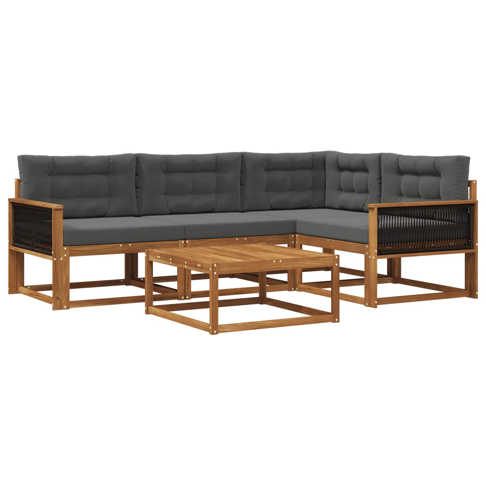 vidaXL Buiten bankenset 5 pcs Naturel Massief Acaciahout
