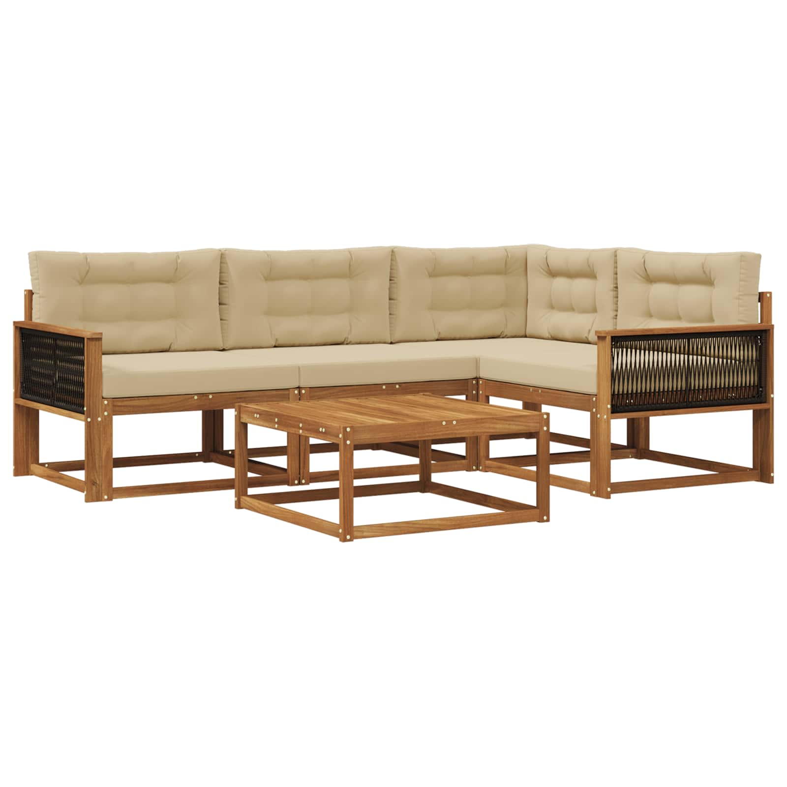 vidaXL Buiten bankenset 5 pcs Naturel Massief Acaciahout