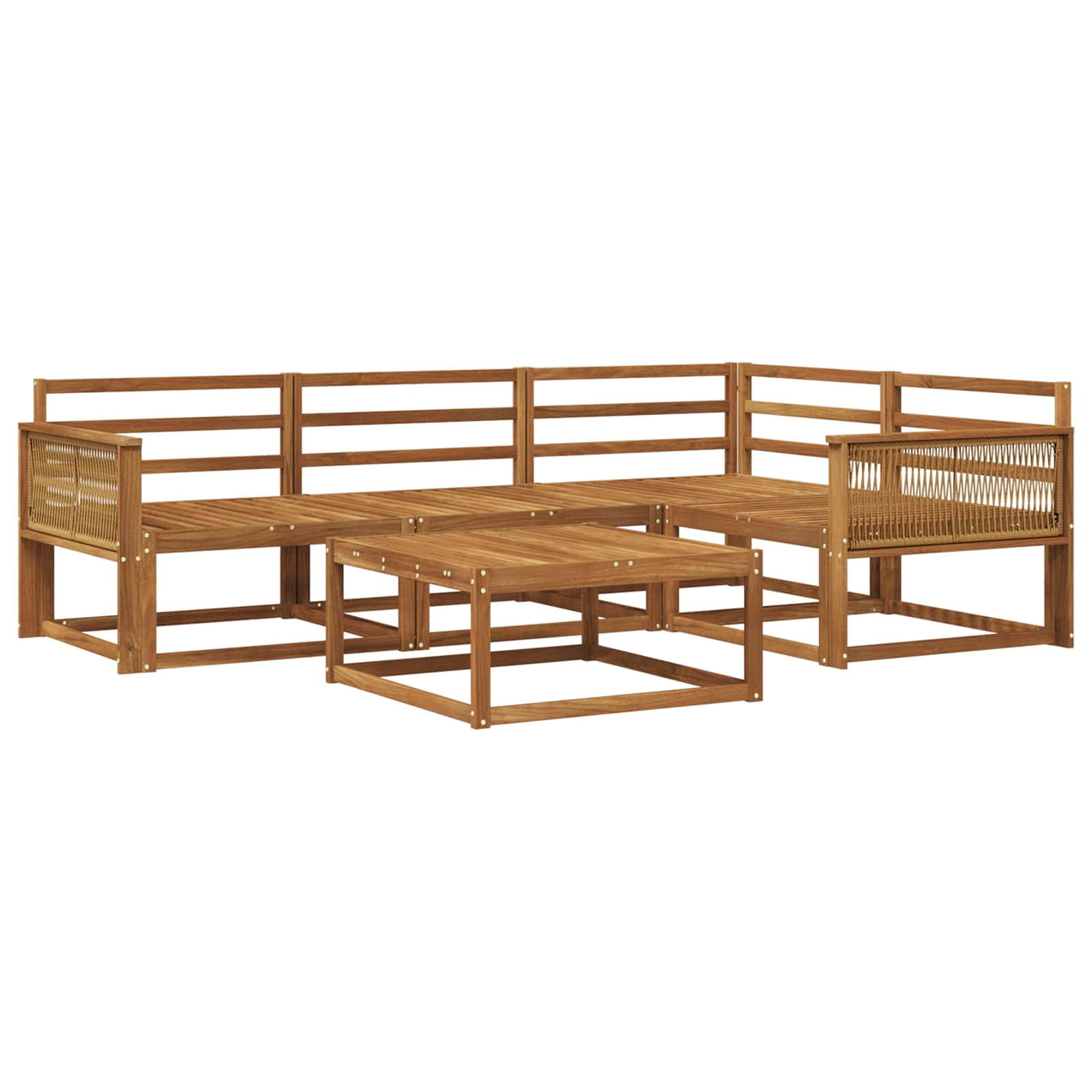 vidaXL Buiten bankenset 5 pcs Naturel Massief Acaciahout