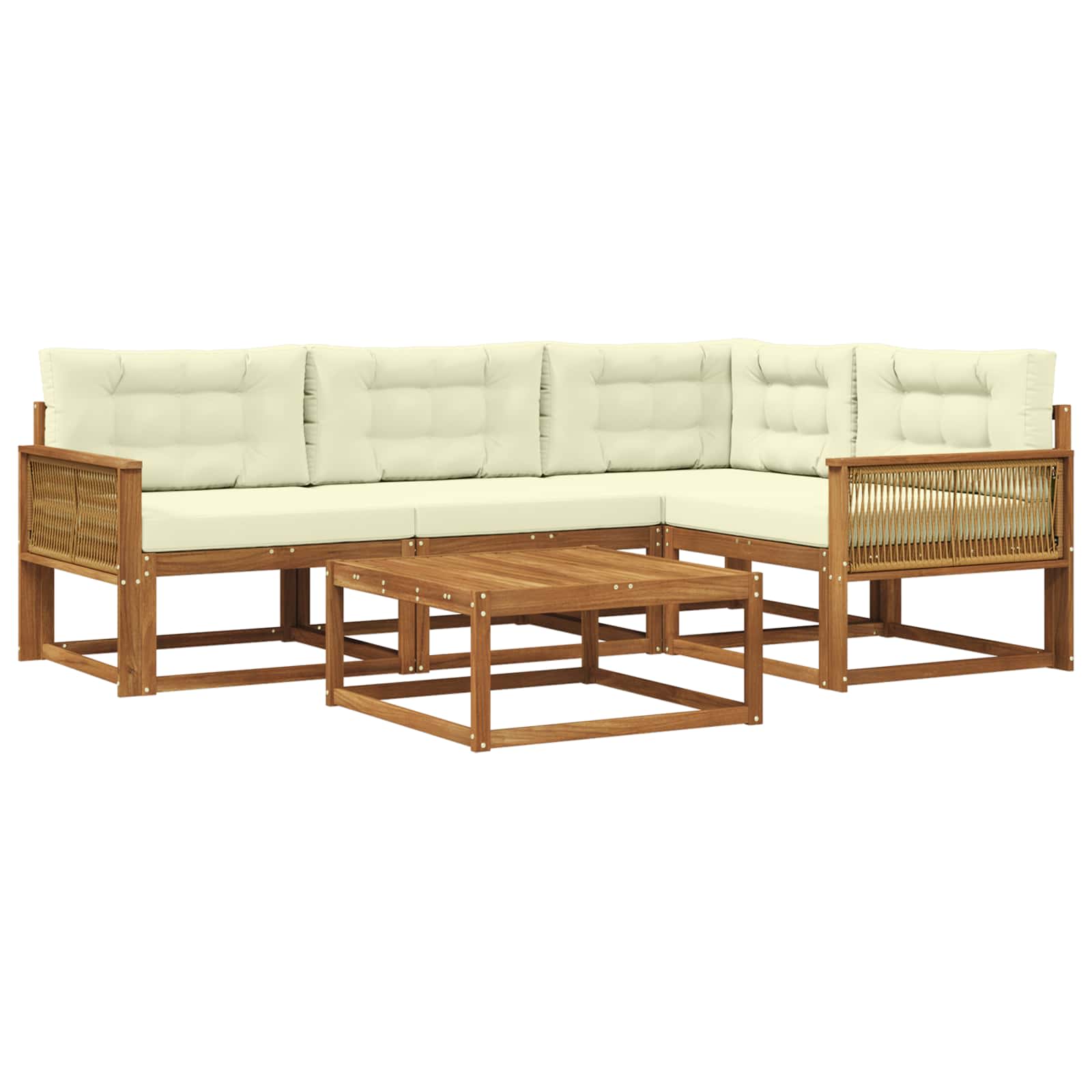 vidaXL Buiten bankenset 5 pcs Naturel Massief Acaciahout