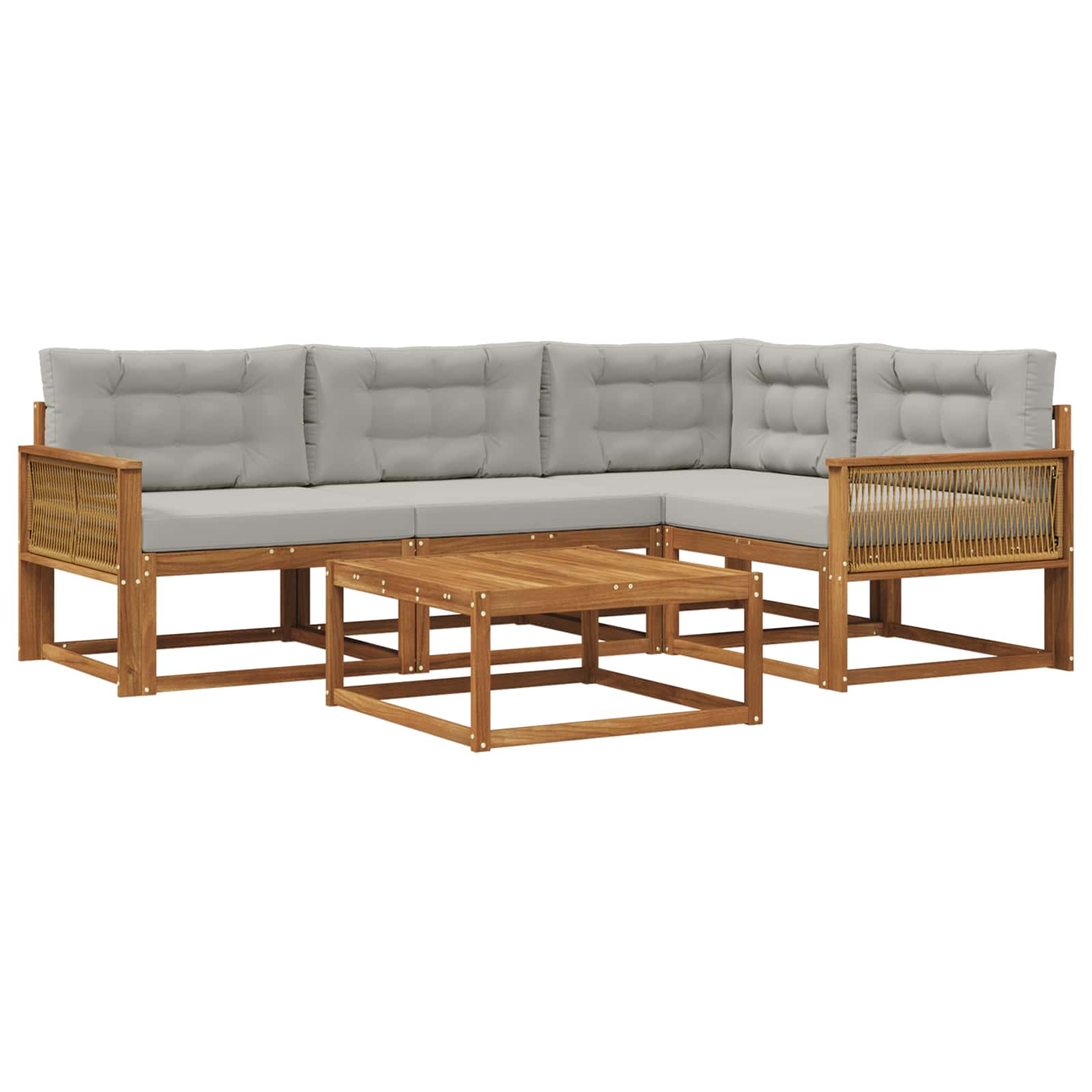 vidaXL Buiten bankenset 5 pcs Naturel Massief Acaciahout