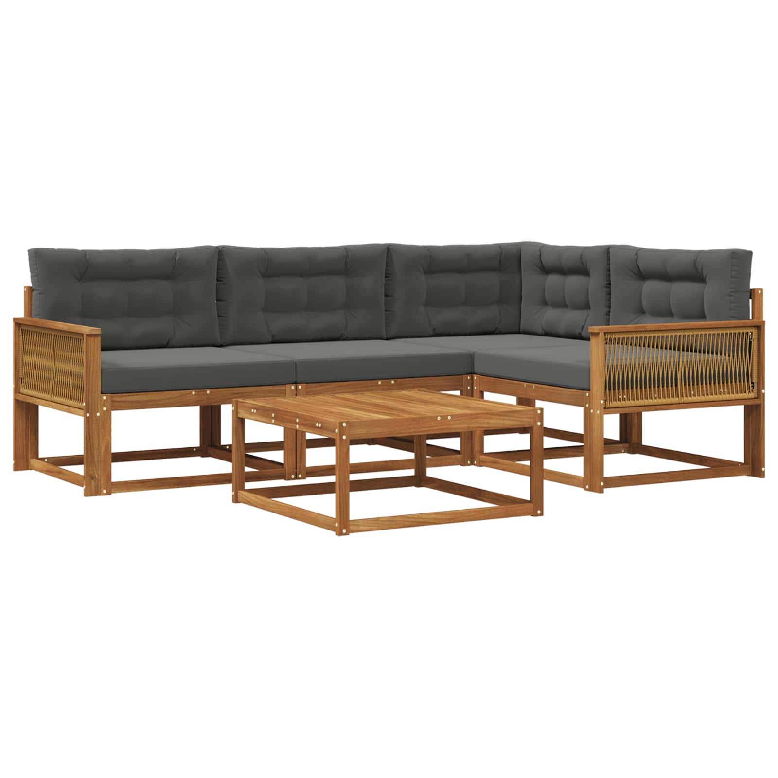 vidaXL Buiten bankenset 5 pcs Naturel Massief Acaciahout