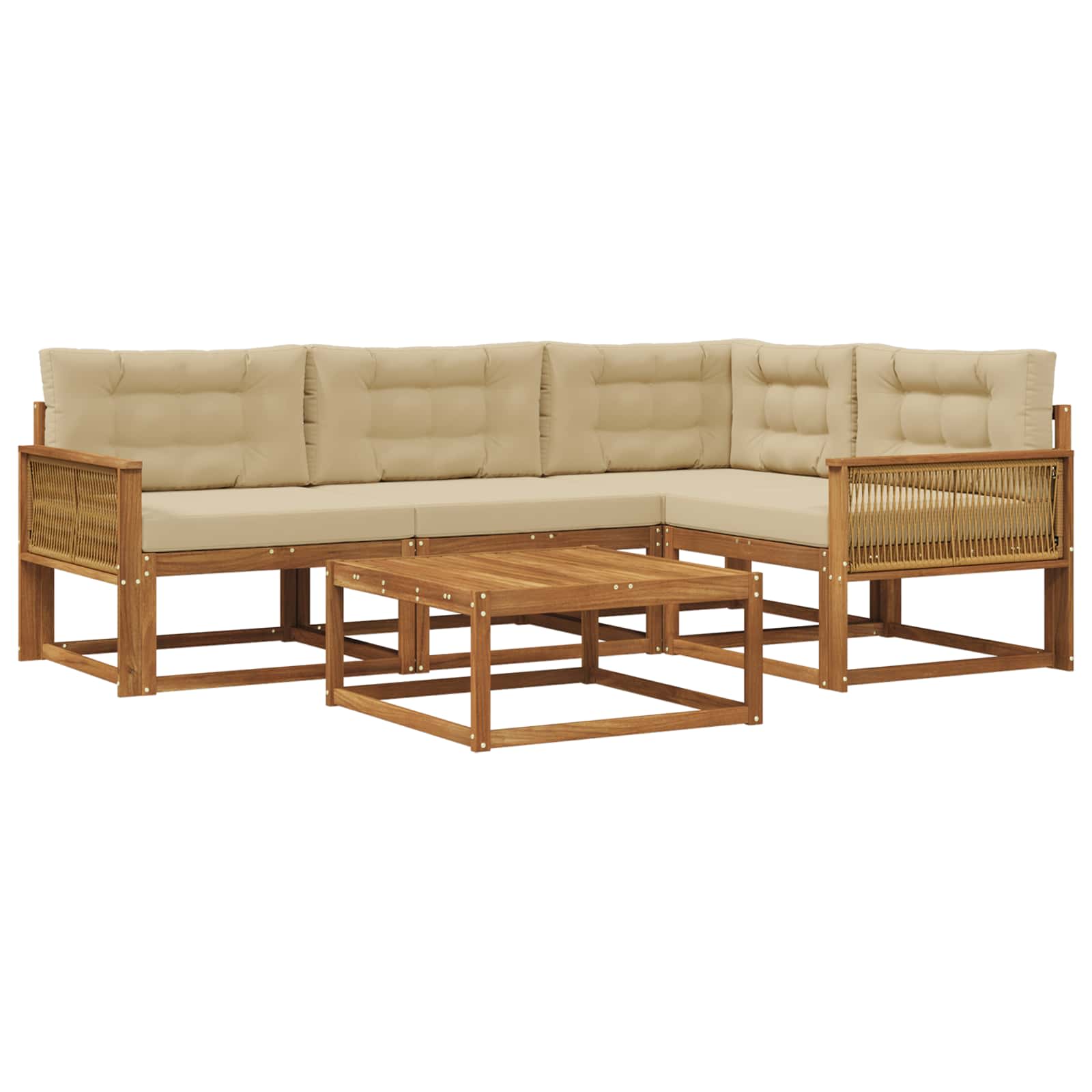 vidaXL Buiten bankenset 5 pcs Naturel Massief Acaciahout