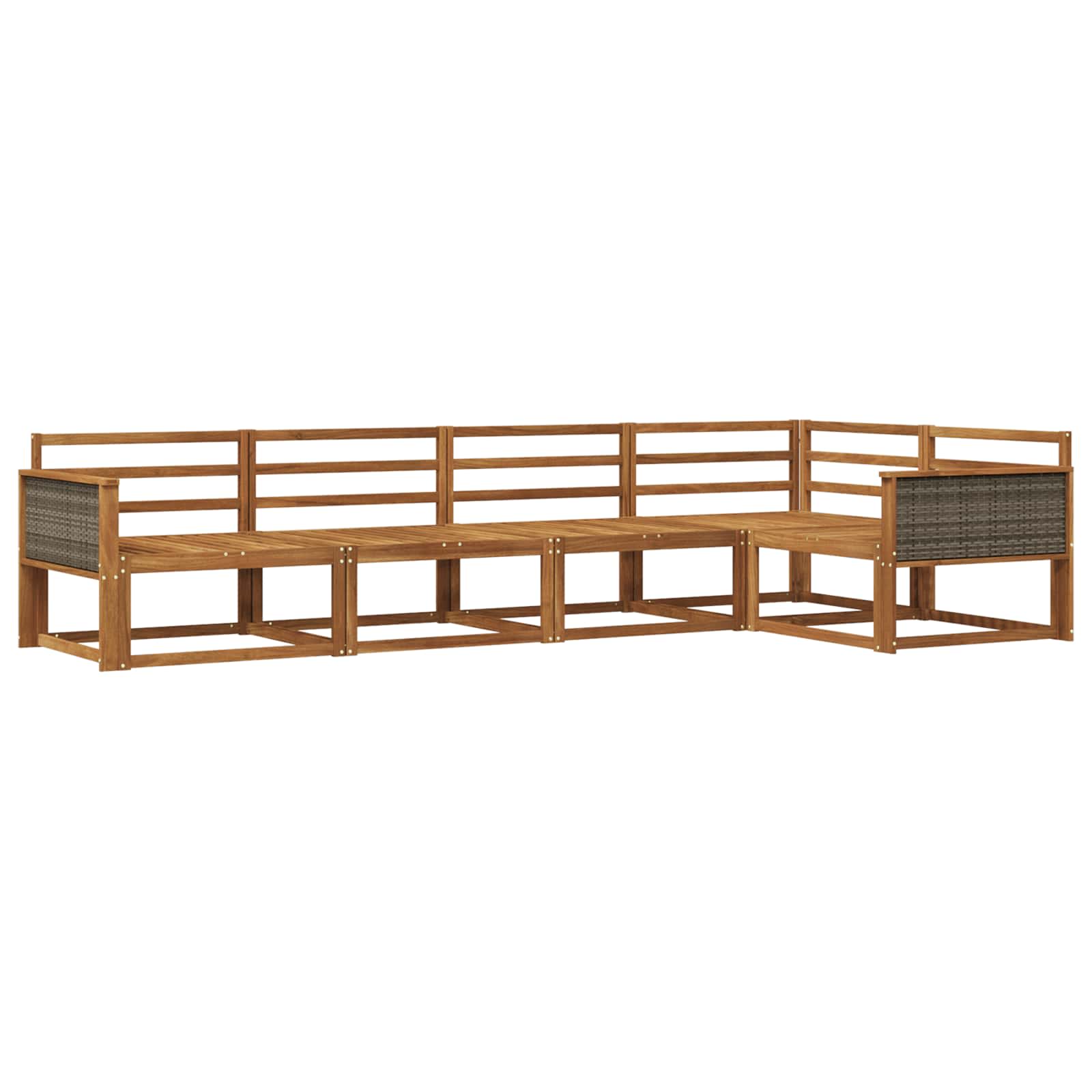 vidaXL Buiten bankenset 5 pcs Naturel Massief Acaciahout