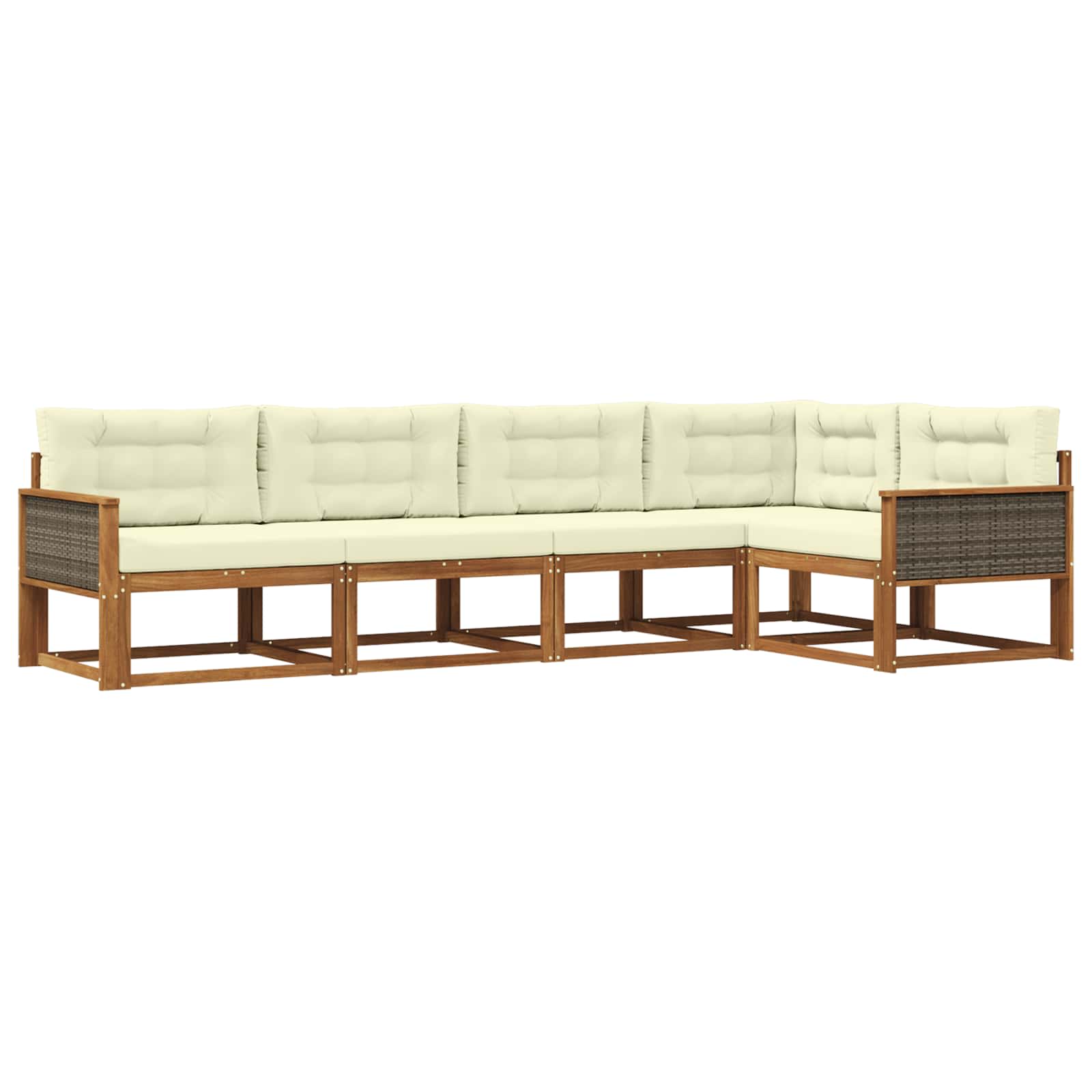 vidaXL Buiten bankenset 5 pcs Naturel Massief Acaciahout