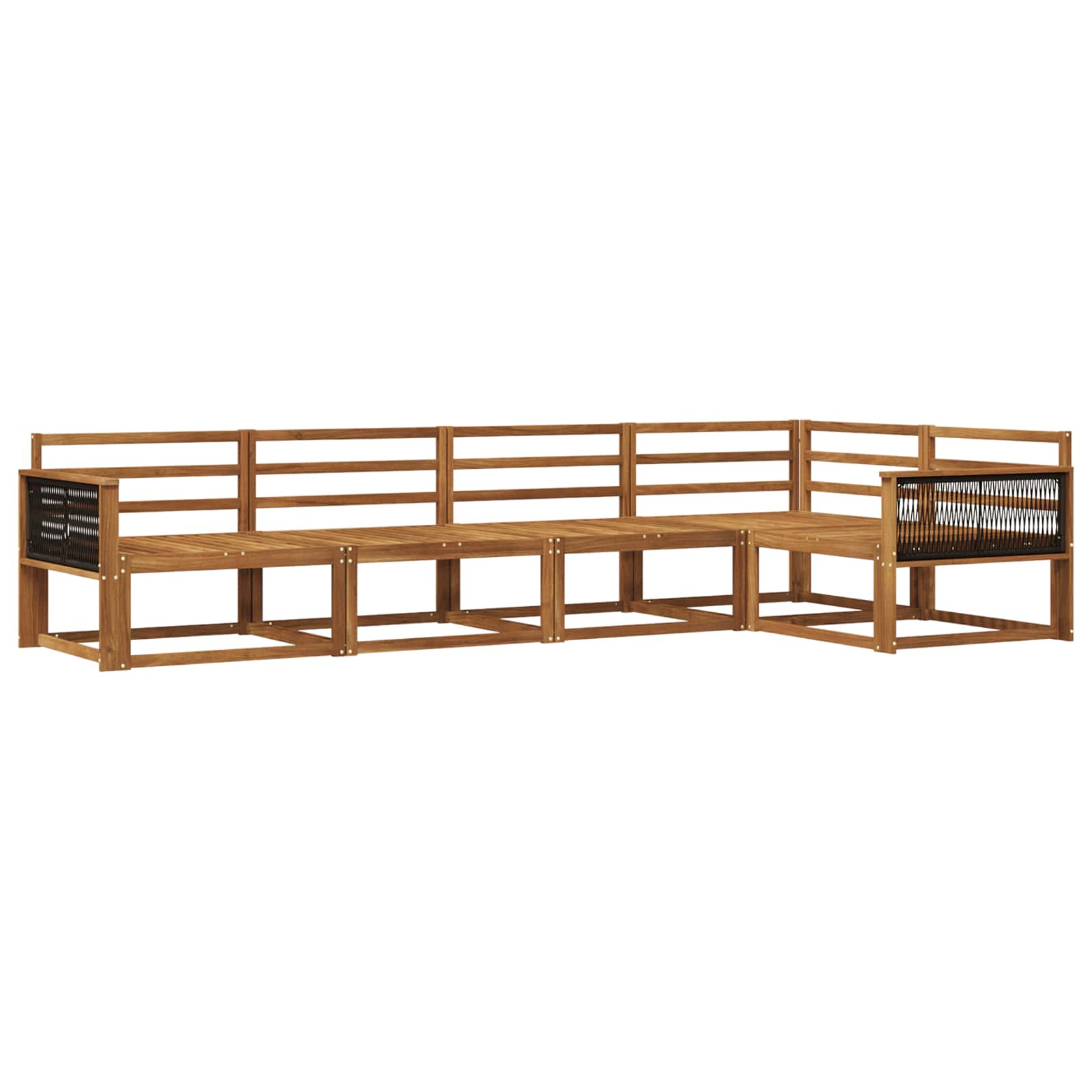 vidaXL Buiten bankenset 5 pcs Naturel Massief Acaciahout