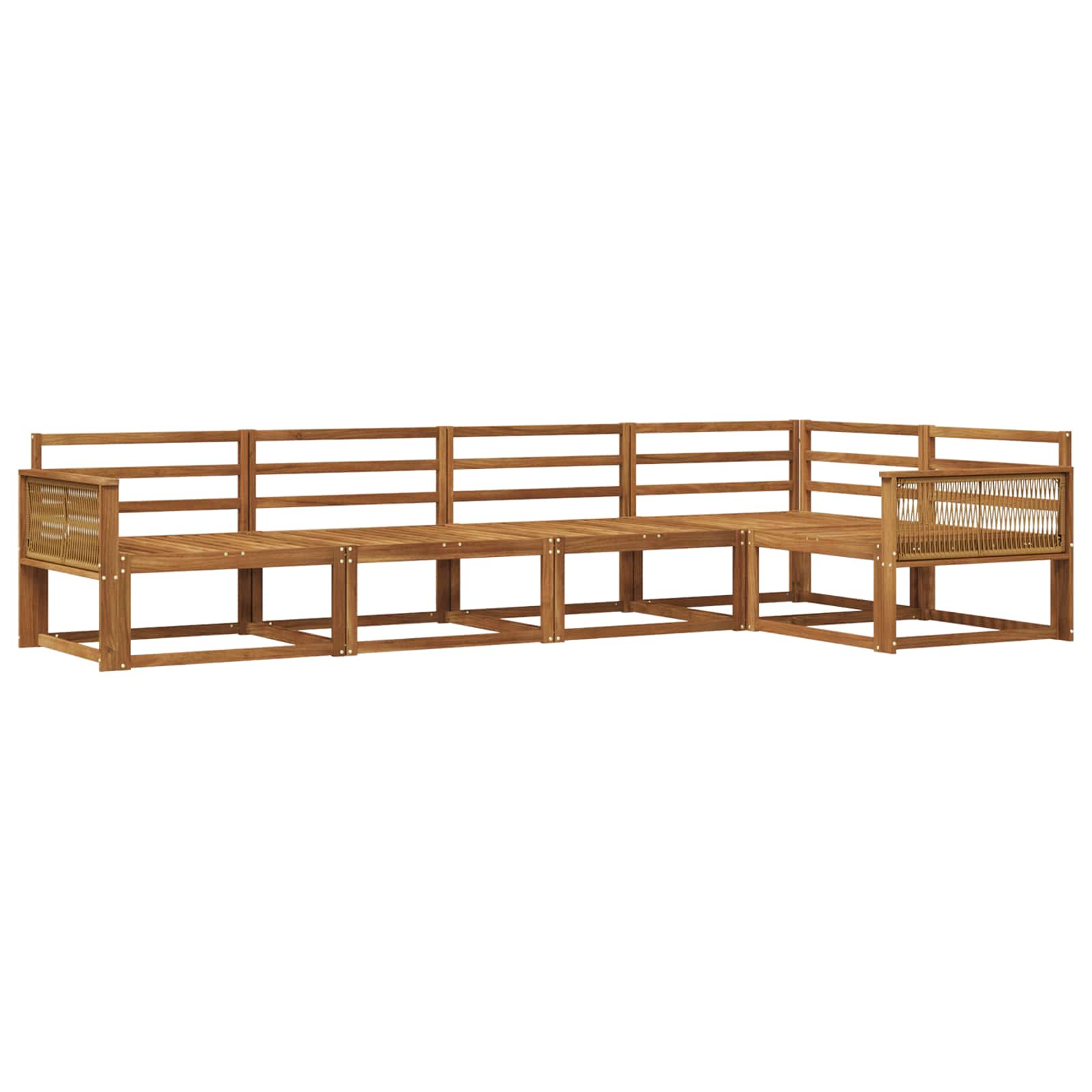 vidaXL Buiten bankenset 5 pcs Naturel Massief Acaciahout
