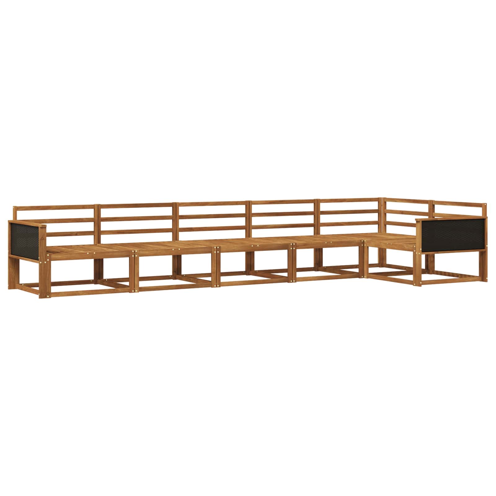 vidaXL Buiten bankenset 6 pcs Naturel Massief Acaciahout