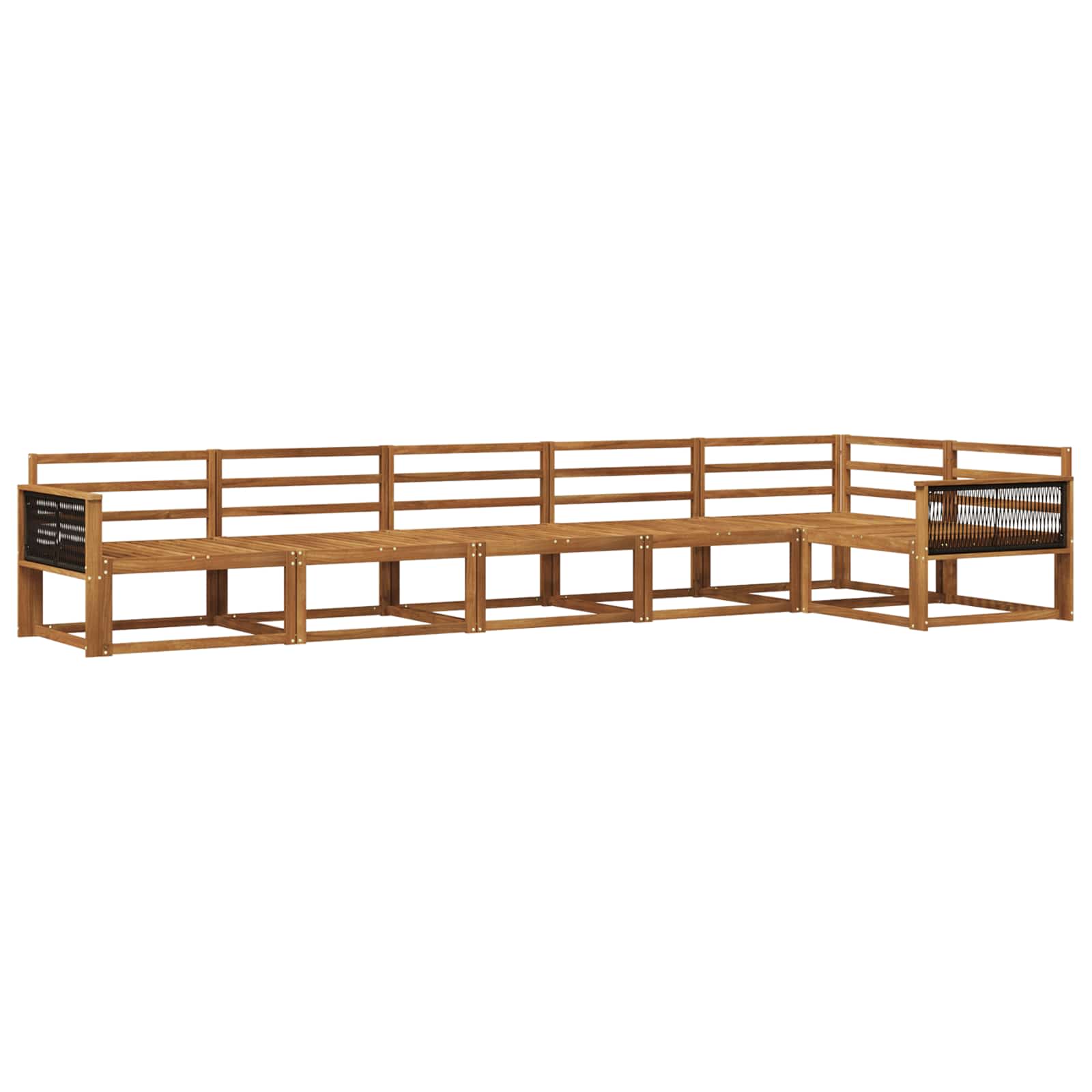 vidaXL Buiten bankenset 6 pcs Naturel Massief Acaciahout