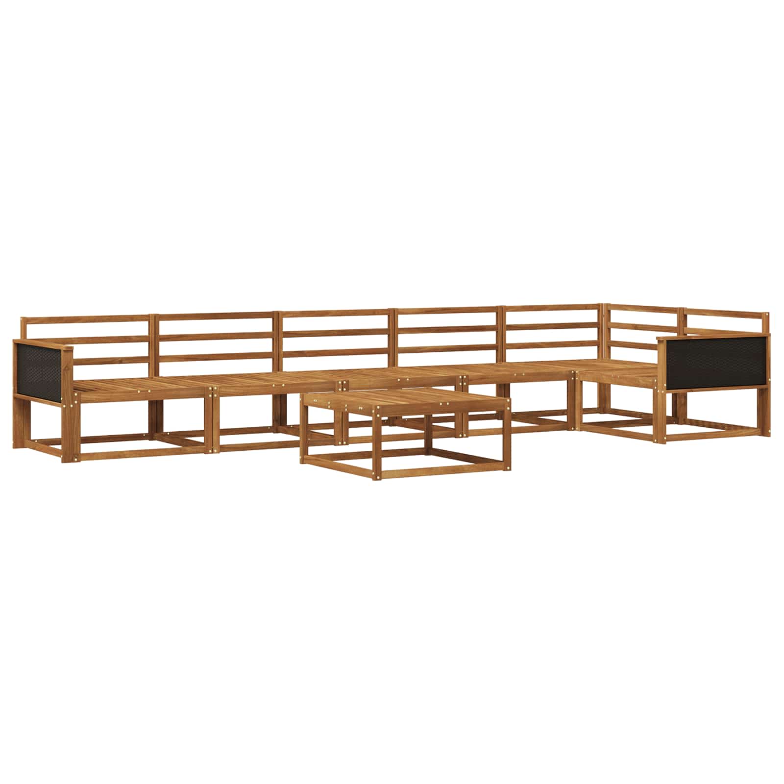 vidaXL Buiten bankenset 7 pcs Naturel Massief Acaciahout