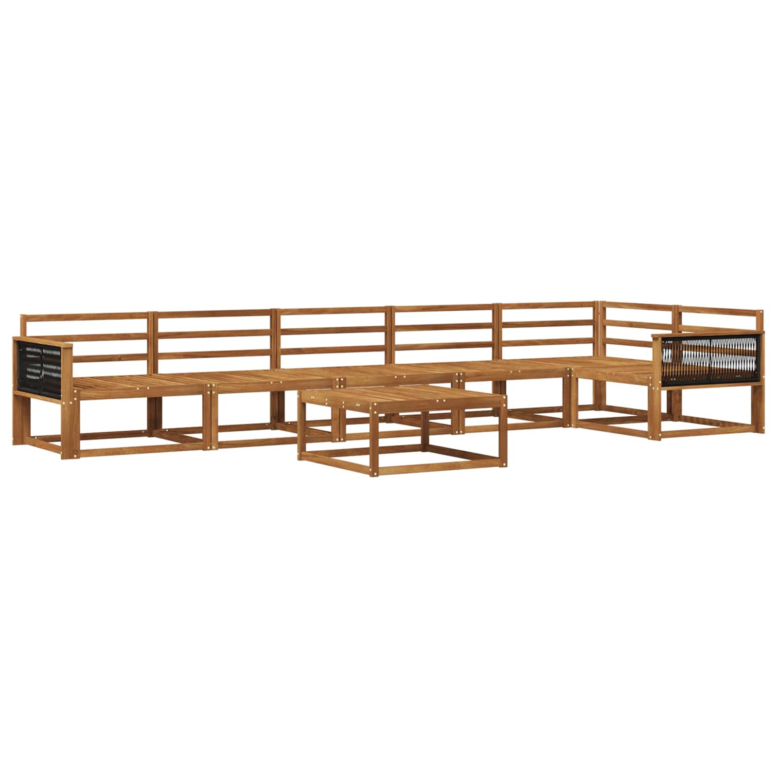 vidaXL Buiten bankenset 7 pcs Naturel Massief Acaciahout