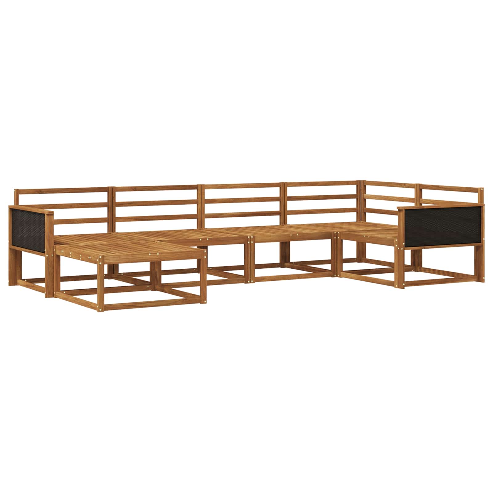vidaXL Buiten bankenset 6 pcs Naturel Massief Acaciahout