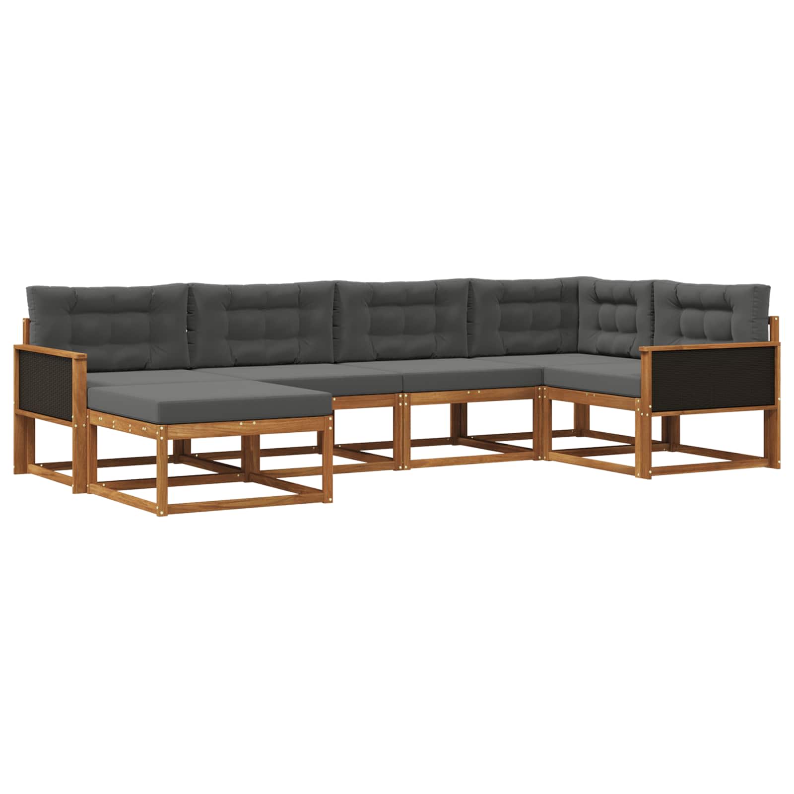 vidaXL Buiten bankenset 6 pcs Naturel Massief Acaciahout