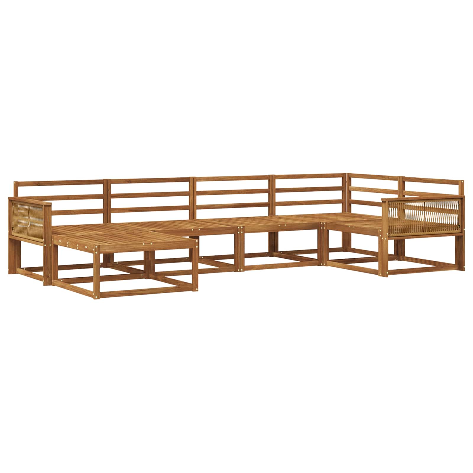 vidaXL Buiten bankenset 6 pcs Naturel Massief Acaciahout