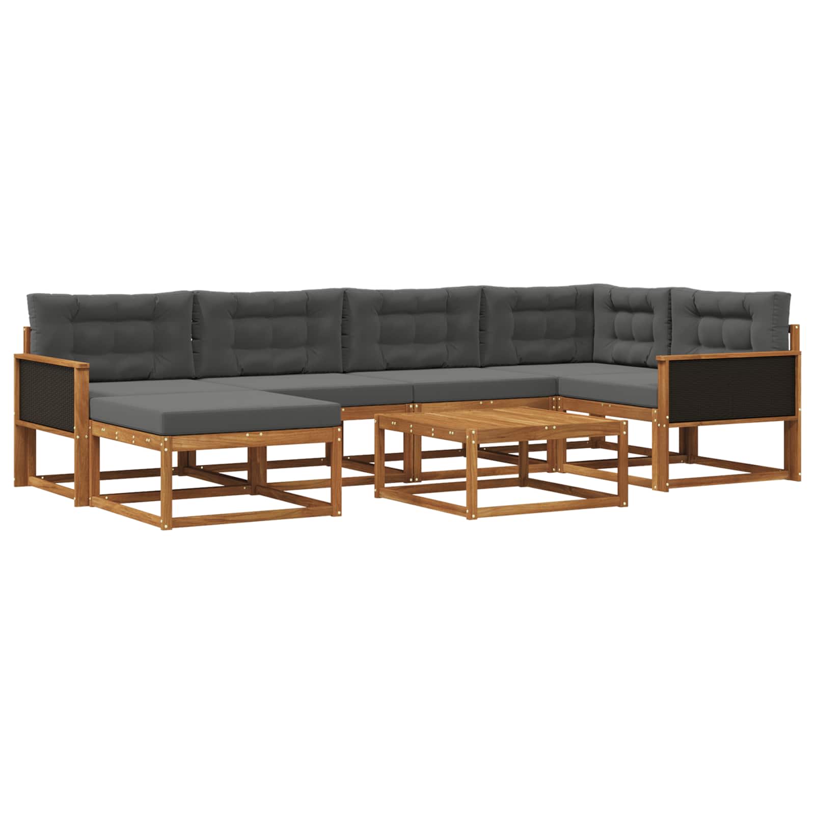 vidaXL Buiten bankenset 7 pcs Naturel Massief Acaciahout