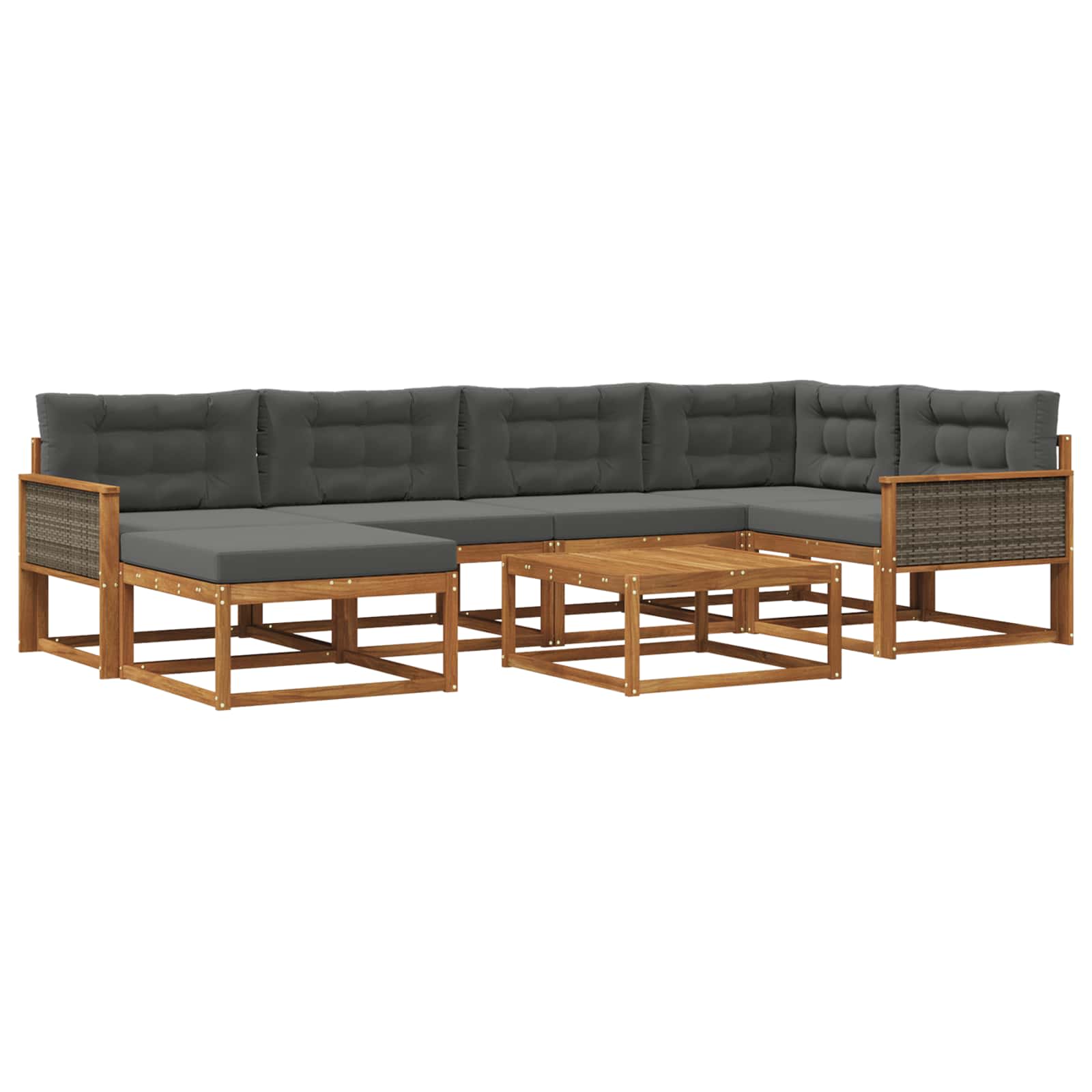 vidaXL Buiten bankenset 7 pcs Naturel Massief Acaciahout