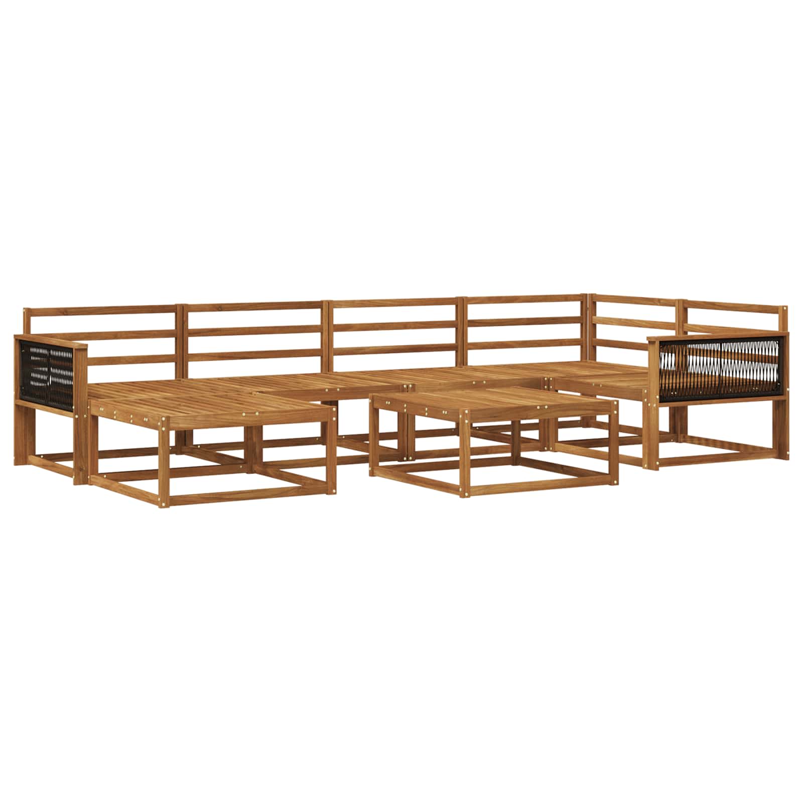 vidaXL Buiten bankenset 7 pcs Naturel Massief Acaciahout
