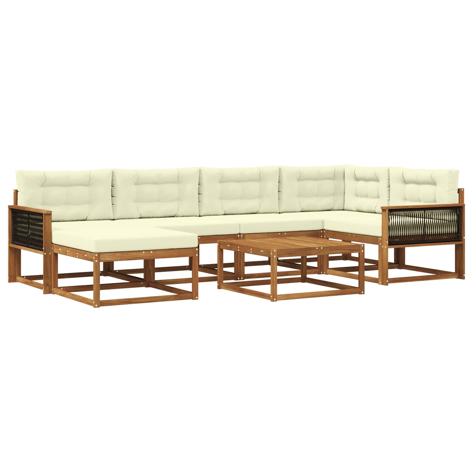 vidaXL Buiten bankenset 7 pcs Naturel Massief Acaciahout