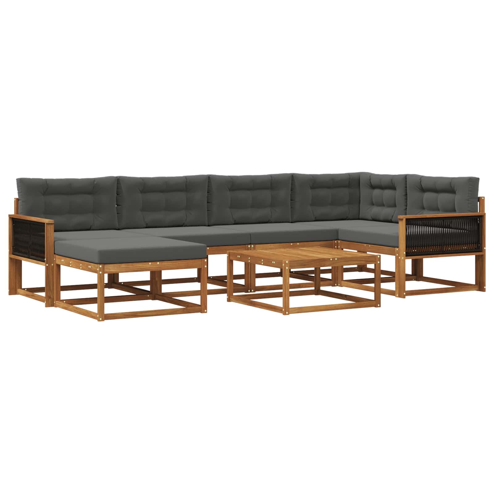 vidaXL Buiten bankenset 7 pcs Naturel Massief Acaciahout