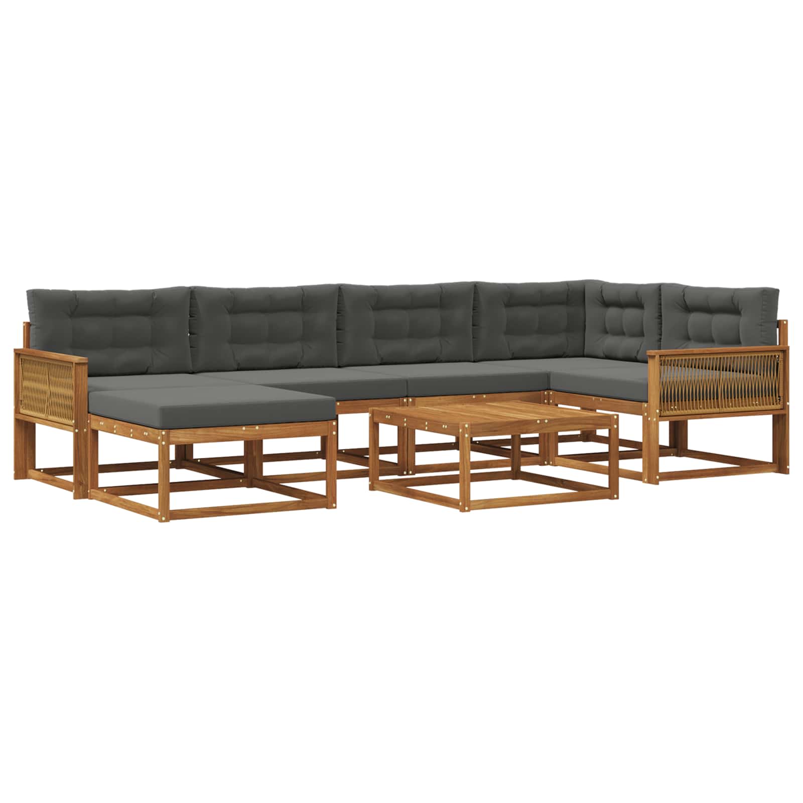 vidaXL Buiten bankenset 7 pcs Naturel Massief Acaciahout