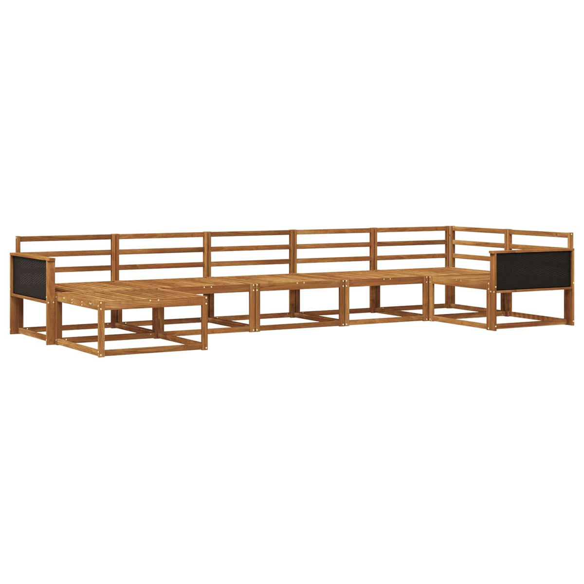 vidaXL Buiten bankenset 7 pcs Naturel Massief Acaciahout