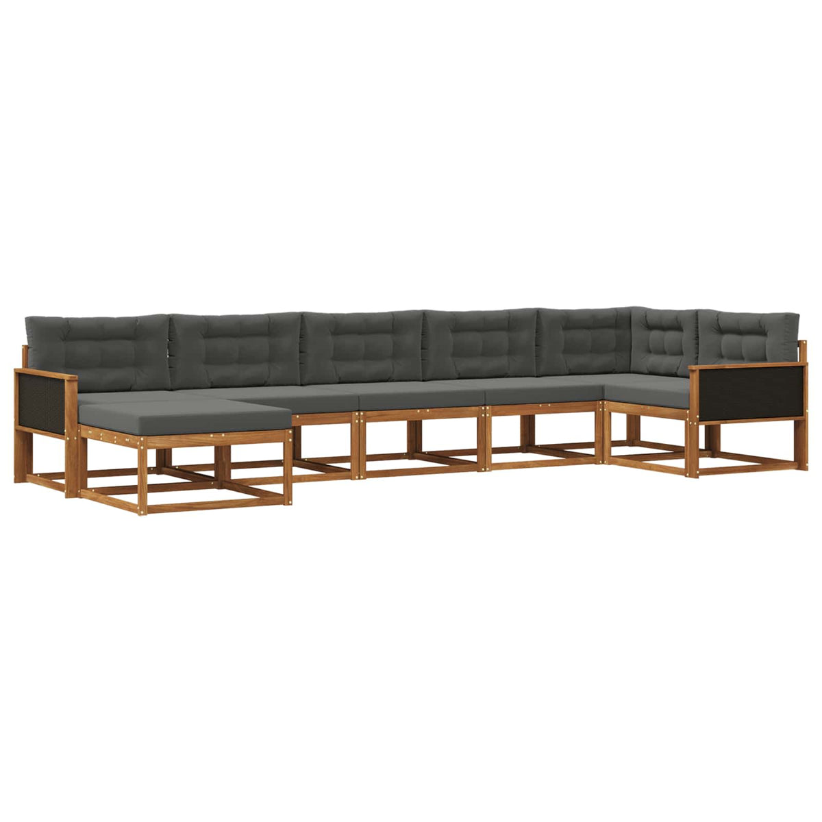 vidaXL Buiten bankenset 7 pcs Naturel Massief Acaciahout