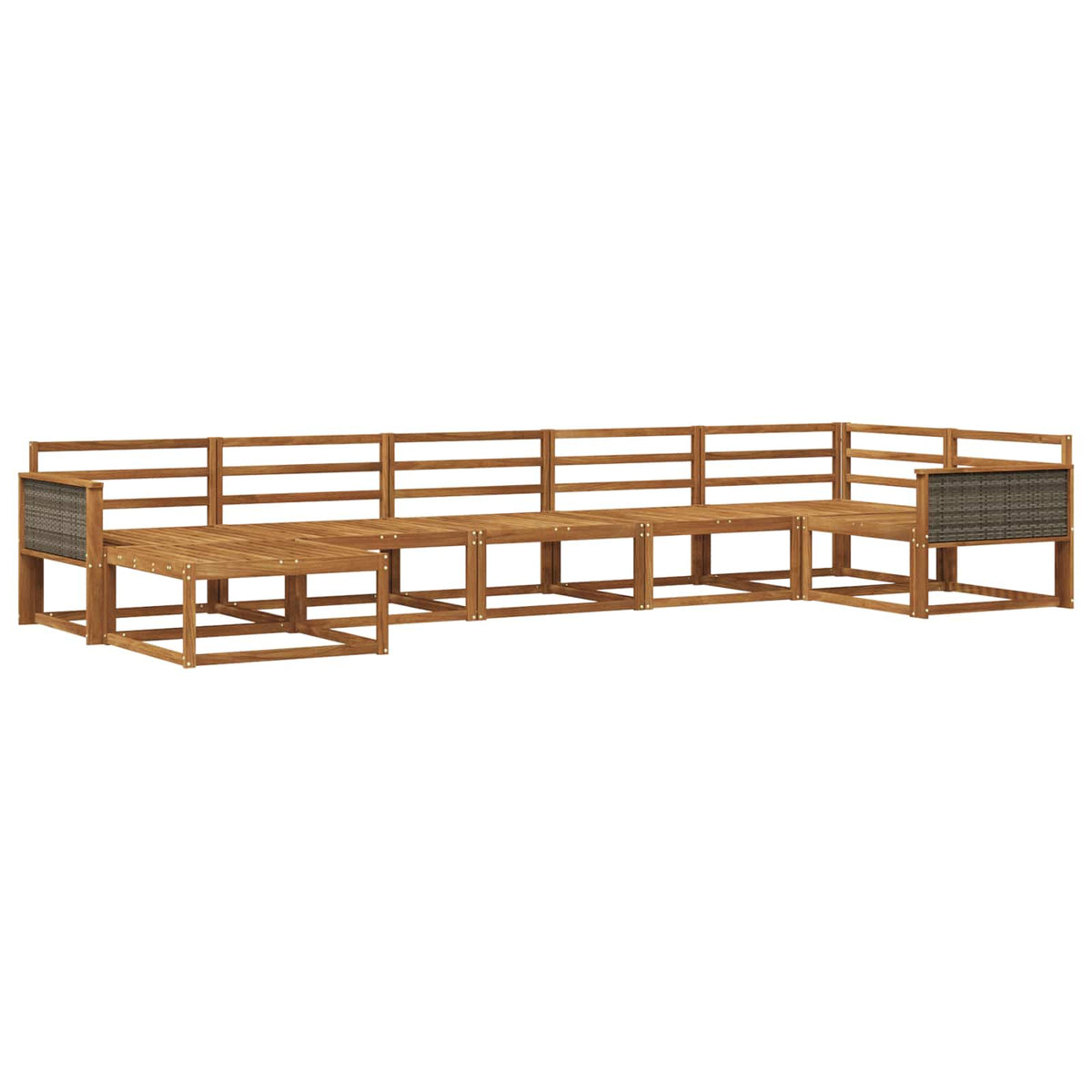 vidaXL Buiten bankenset 7 pcs Naturel Massief Acaciahout