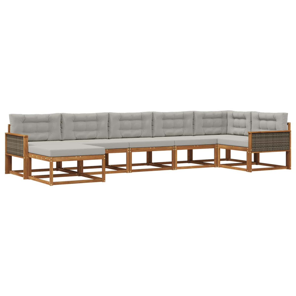 vidaXL Buiten bankenset 7 pcs Naturel Massief Acaciahout