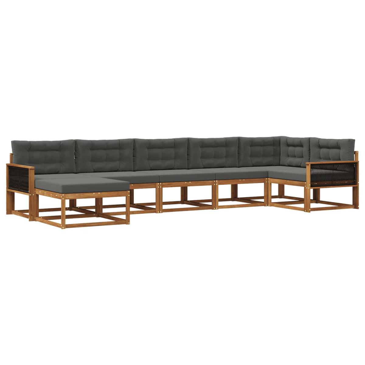vidaXL Buiten bankenset 7 pcs Naturel Massief Acaciahout