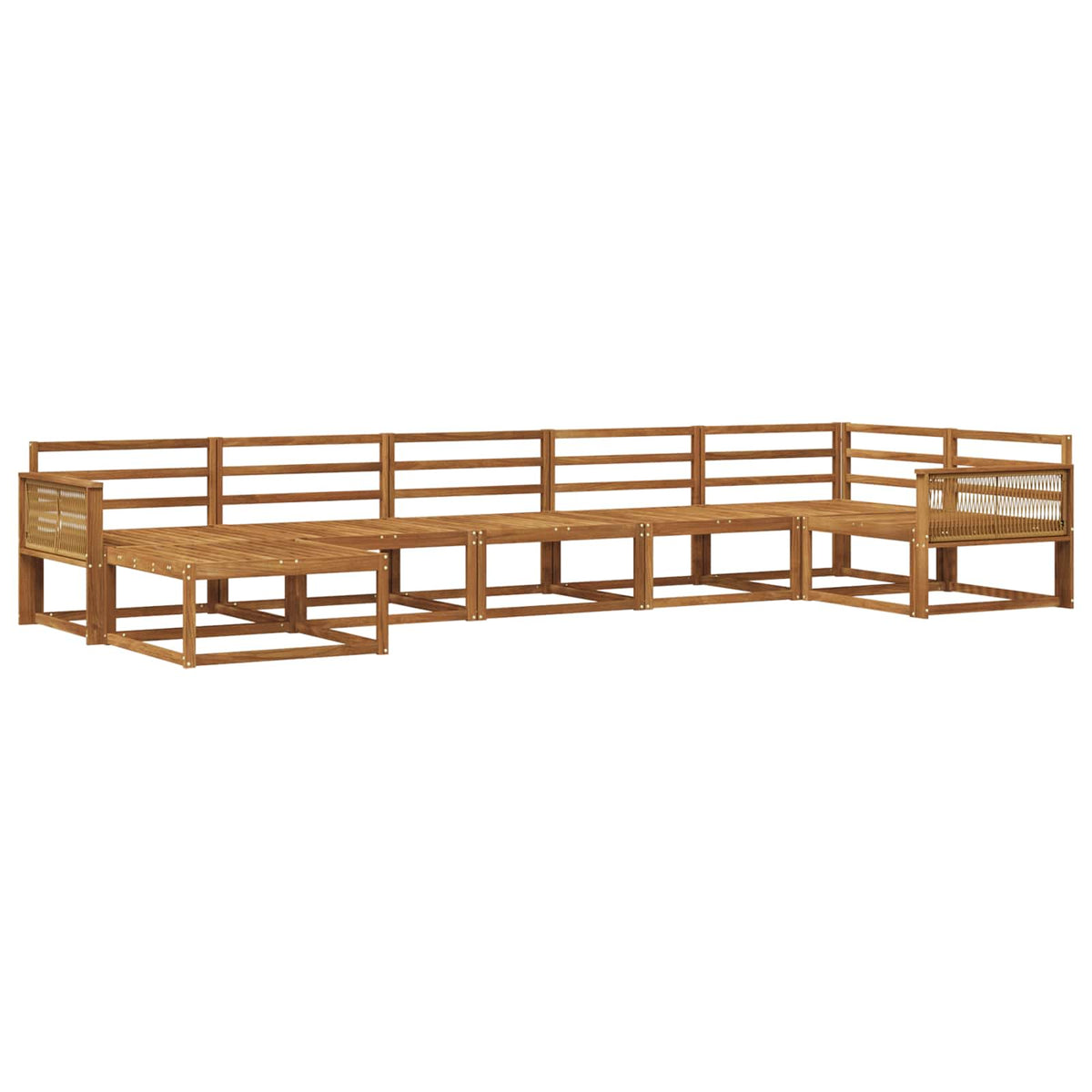 vidaXL Buiten bankenset 7 pcs Naturel Massief Acaciahout