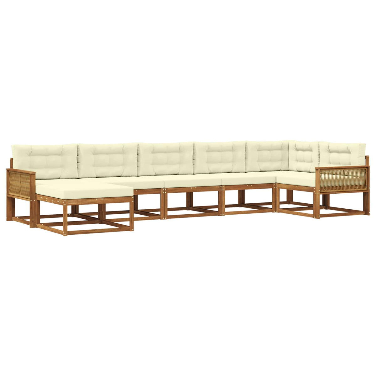 vidaXL Buiten bankenset 7 pcs Naturel Massief Acaciahout