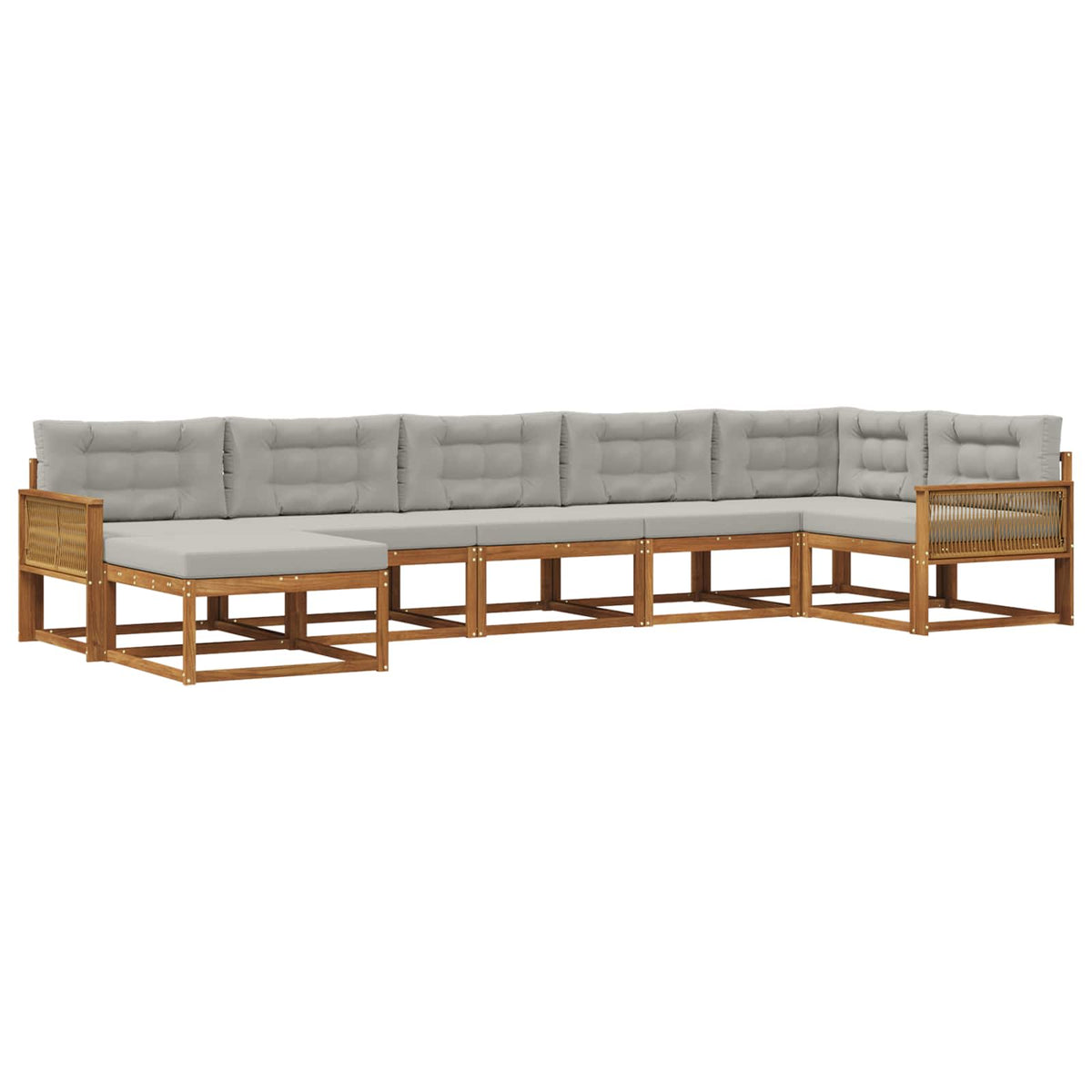 vidaXL Buiten bankenset 7 pcs Naturel Massief Acaciahout