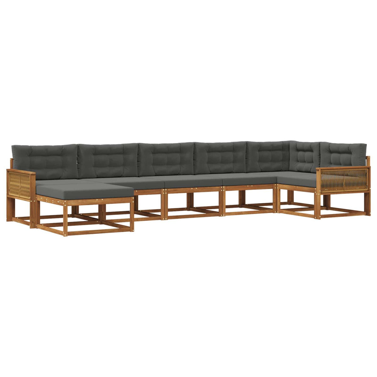 vidaXL Buiten bankenset 7 pcs Naturel Massief Acaciahout