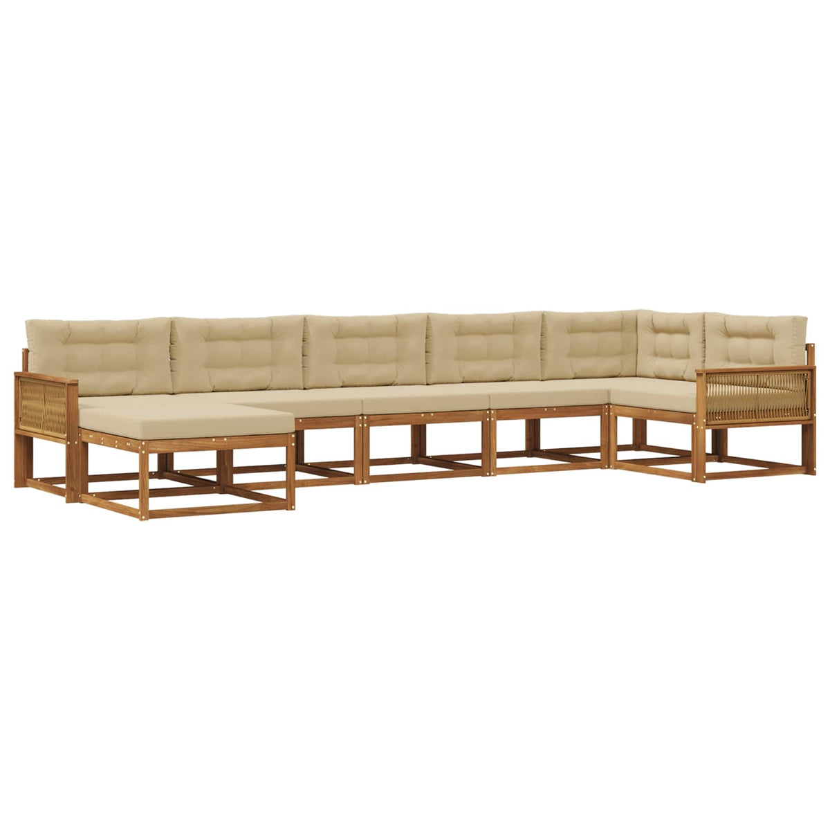 vidaXL Buiten bankenset 7 pcs Naturel Massief Acaciahout