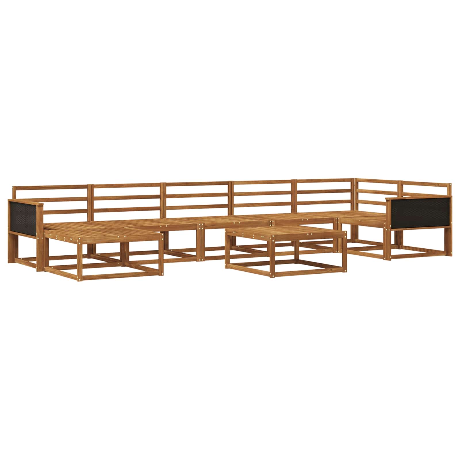 vidaXL Buiten bankenset 8 pcs Naturel Massief Acaciahout