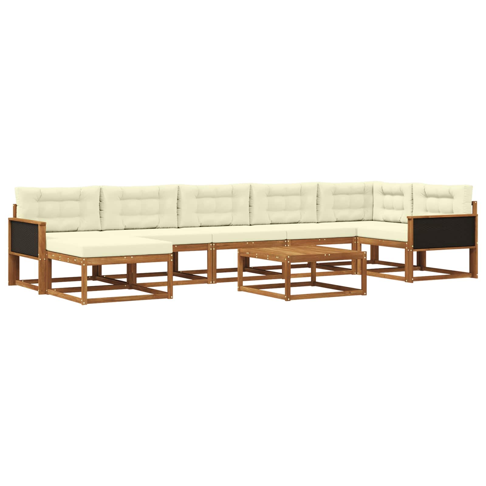 vidaXL Buiten bankenset 8 pcs Naturel Massief Acaciahout