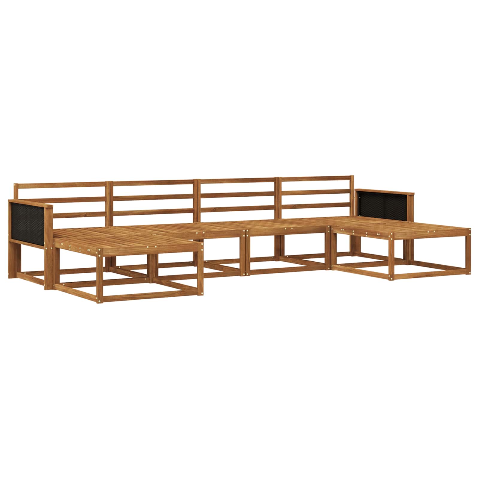 vidaXL Buiten bankenset 6 pcs Naturel Massief Acaciahout