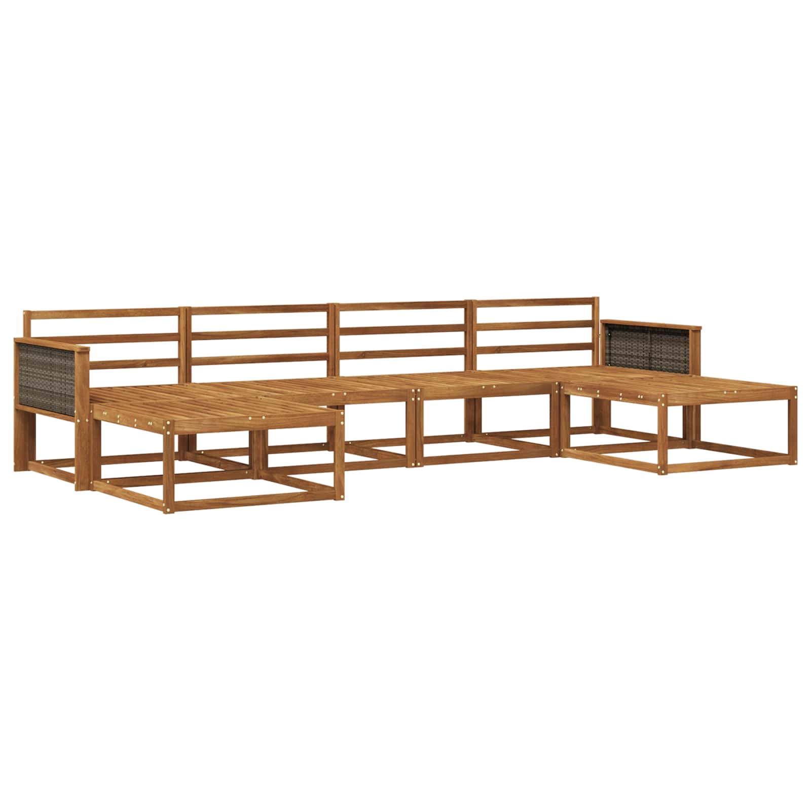 vidaXL Buiten bankenset 6 pcs Naturel Massief Acaciahout